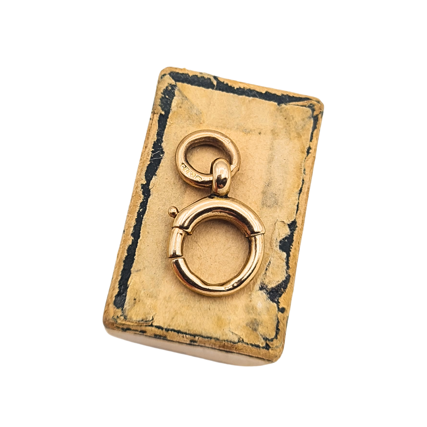 Large Antique 9ct Gold Bolt Ring Clasp