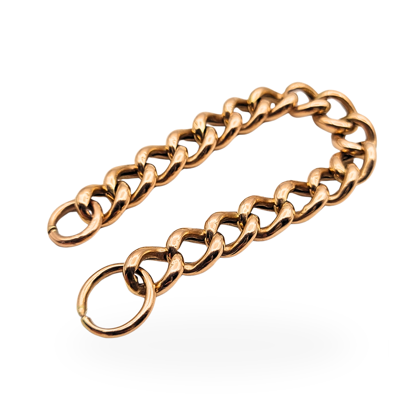 4.5" Long Rose Gold Albert Chain Necklace Extender 11cm