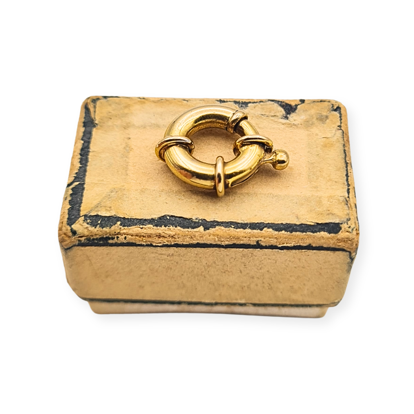 Large 9ct Yellow Gold Large Bolt Ring Clasp 10mm Vintage Sailor Clasp