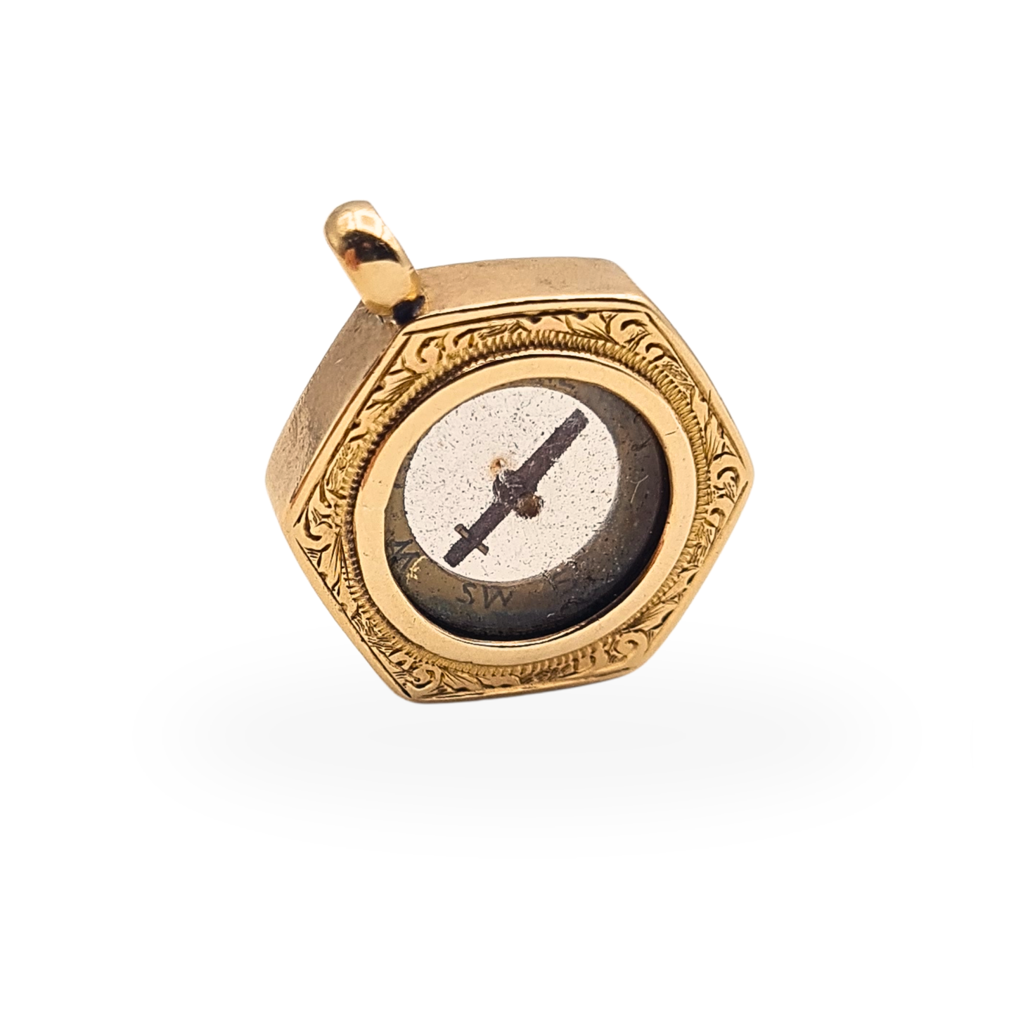 Antique 9ct Gold Compass Pendant Birmingham 1901 Hallmarked