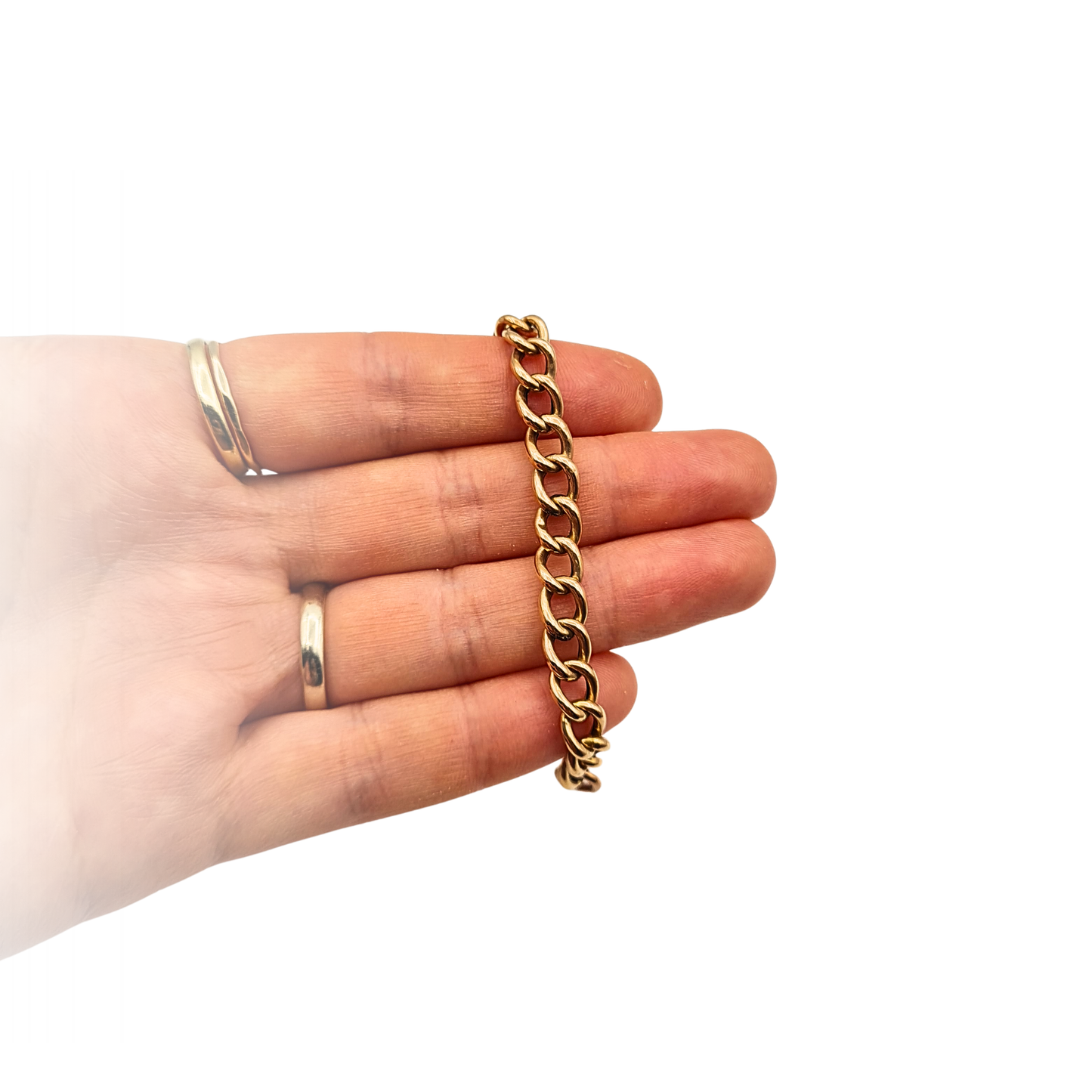 3 3/4 " Rose Gold Curb Chain Extender Charm Dropper Necklace Extension 9.5cm