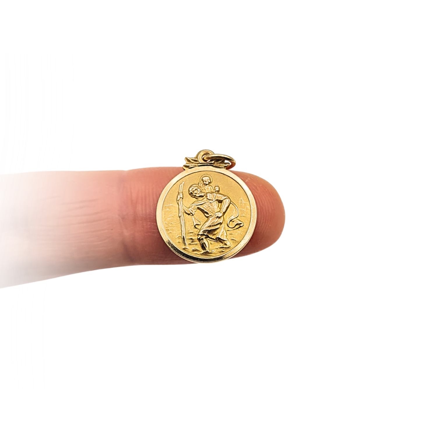 Small 9ct Gold St Christopher Pendant, Birmingham 1965 Hallmark