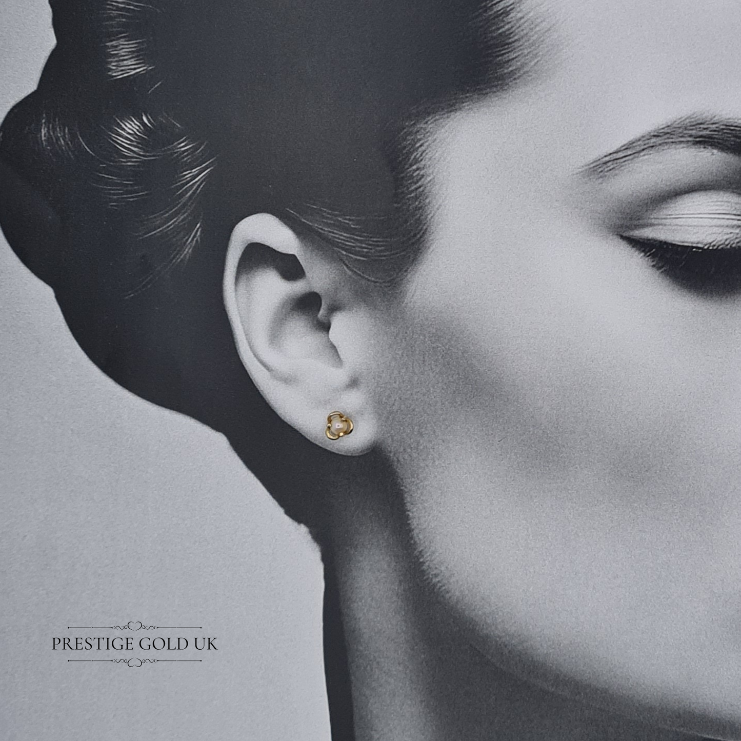 9ct Gold Pearl Stud Earrings, 3mm Cultured Pearls, Vintage Design, Butterfly Backs, Stamped 9ct, Dainty Earrings, Classic Gift for Her