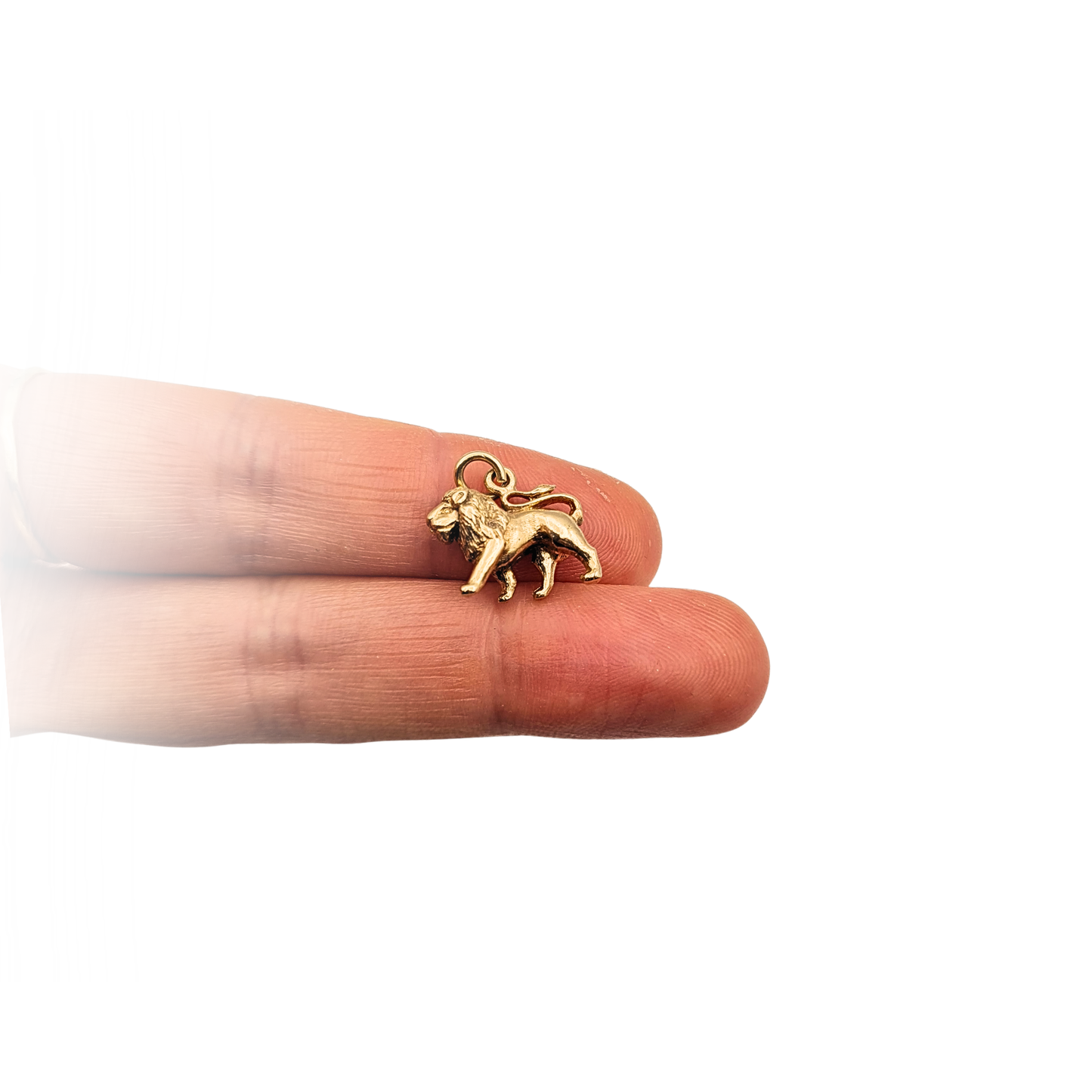 9ct Gold Lion Charm, Birmingham 1989, Lion Pendant