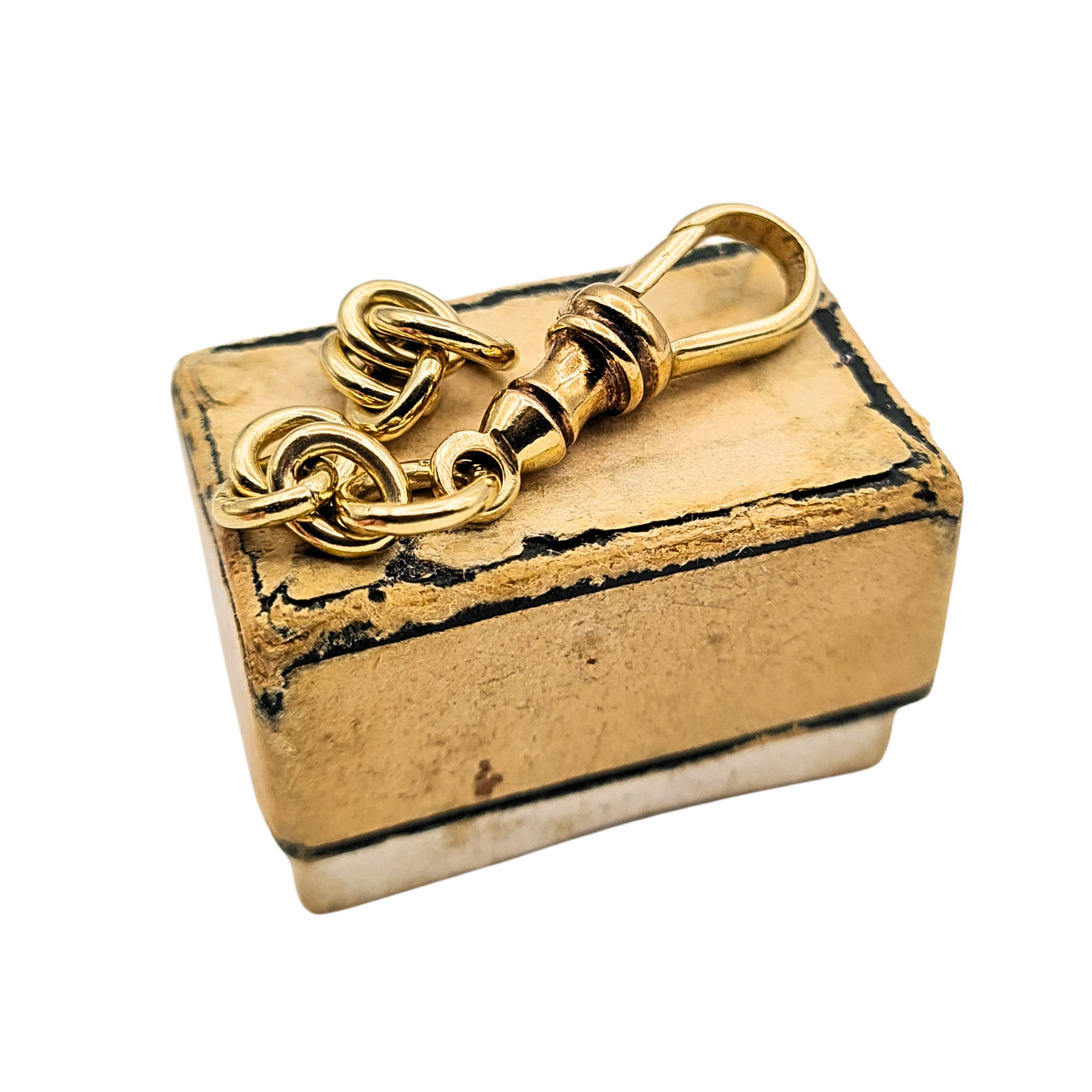 9ct Yellow Gold Albert Dog Clip, Sheffield 1996 Hallmark, Vintage Chain
