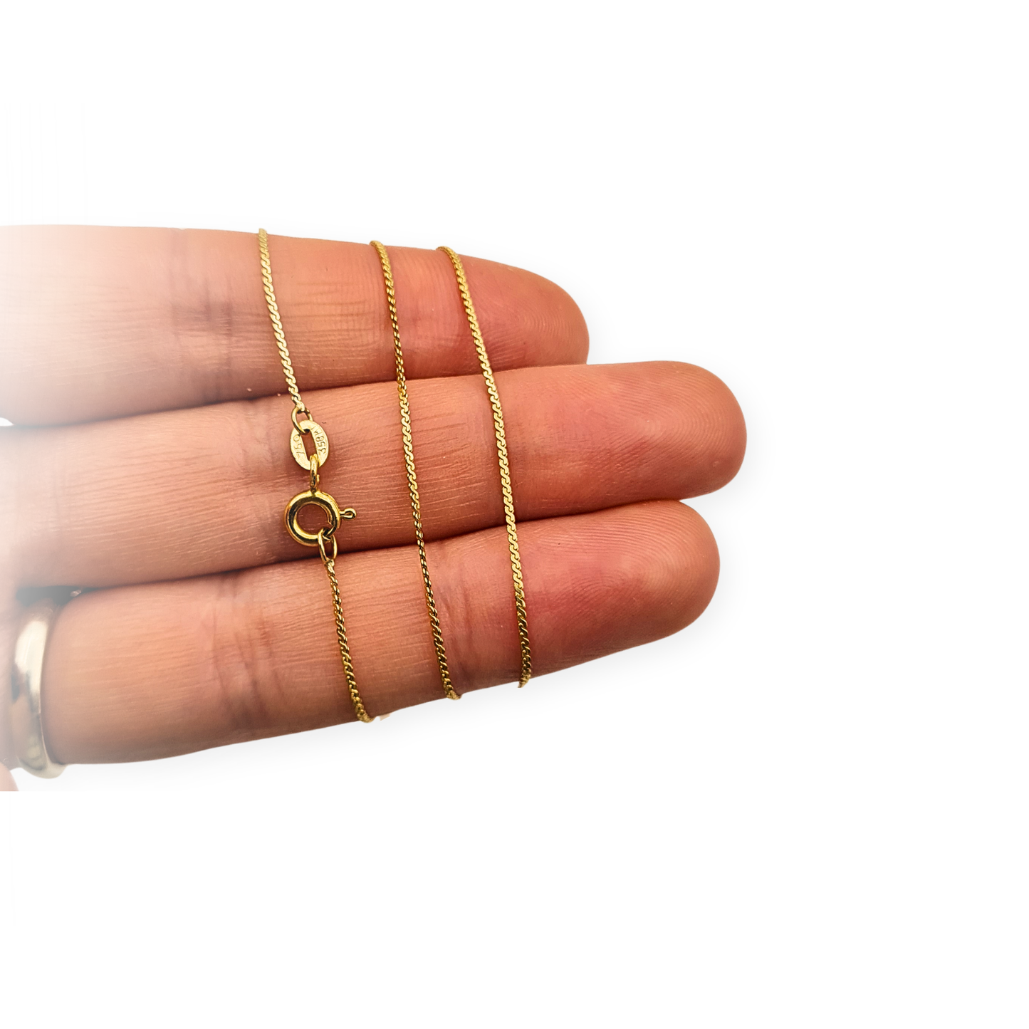 24" Long 18ct Gold Chain Necklace Fine S Link 60cm