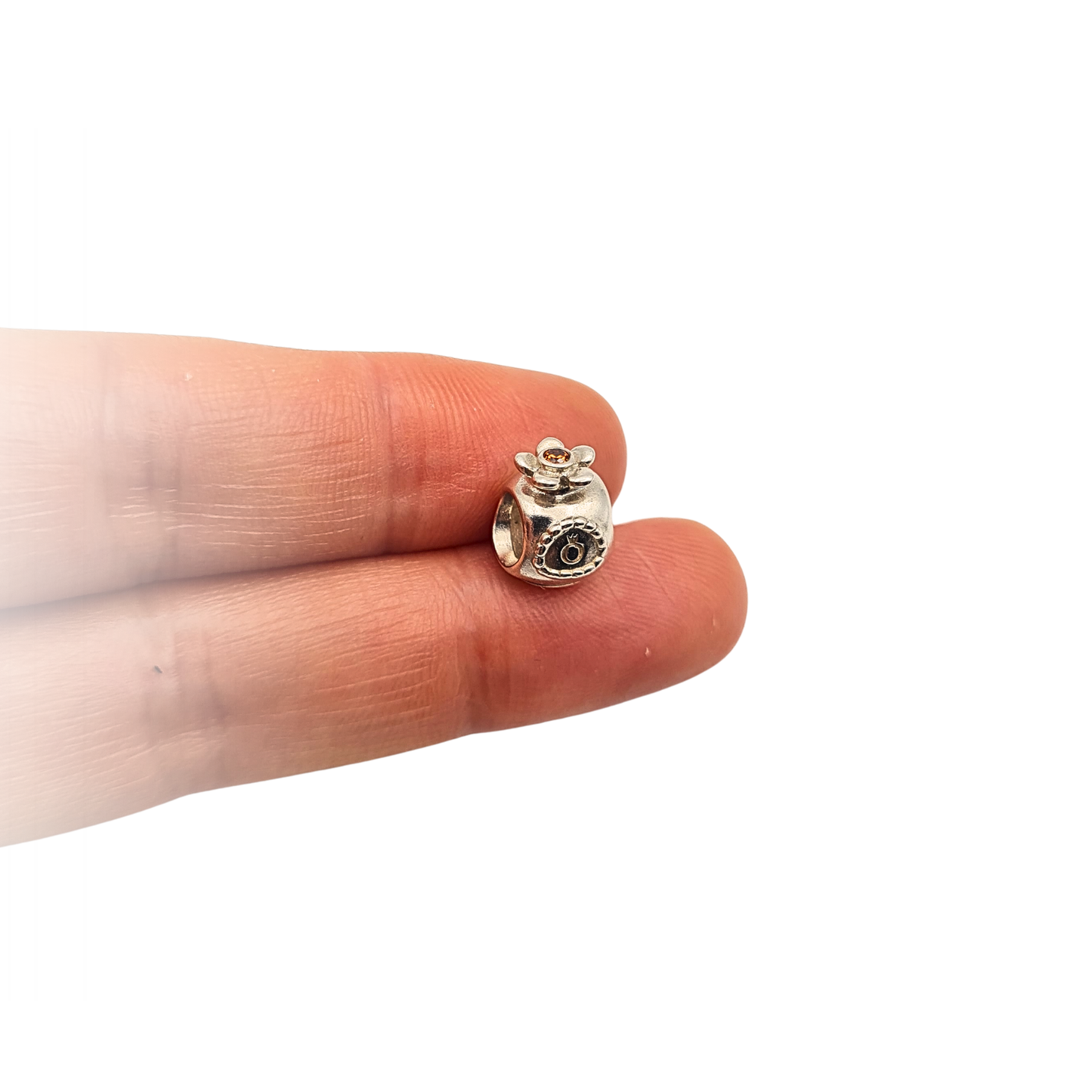 Rare Pandora ALE 925 Silver Perfume Bottle Charm Orange CZ 7904270CZ