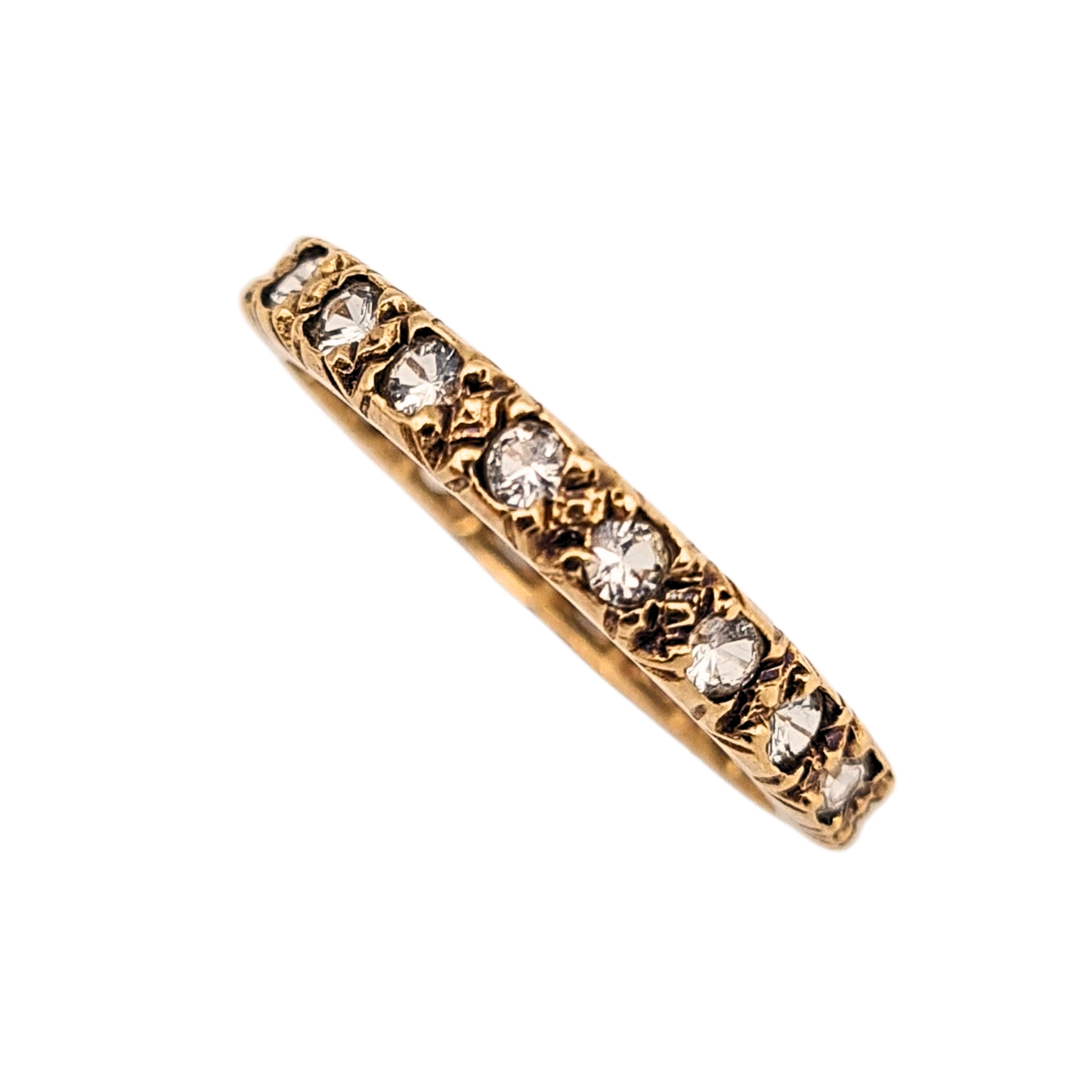 9ct Gold Full Eternity Spinel Ring, UK L 1/2 US 6 1/4