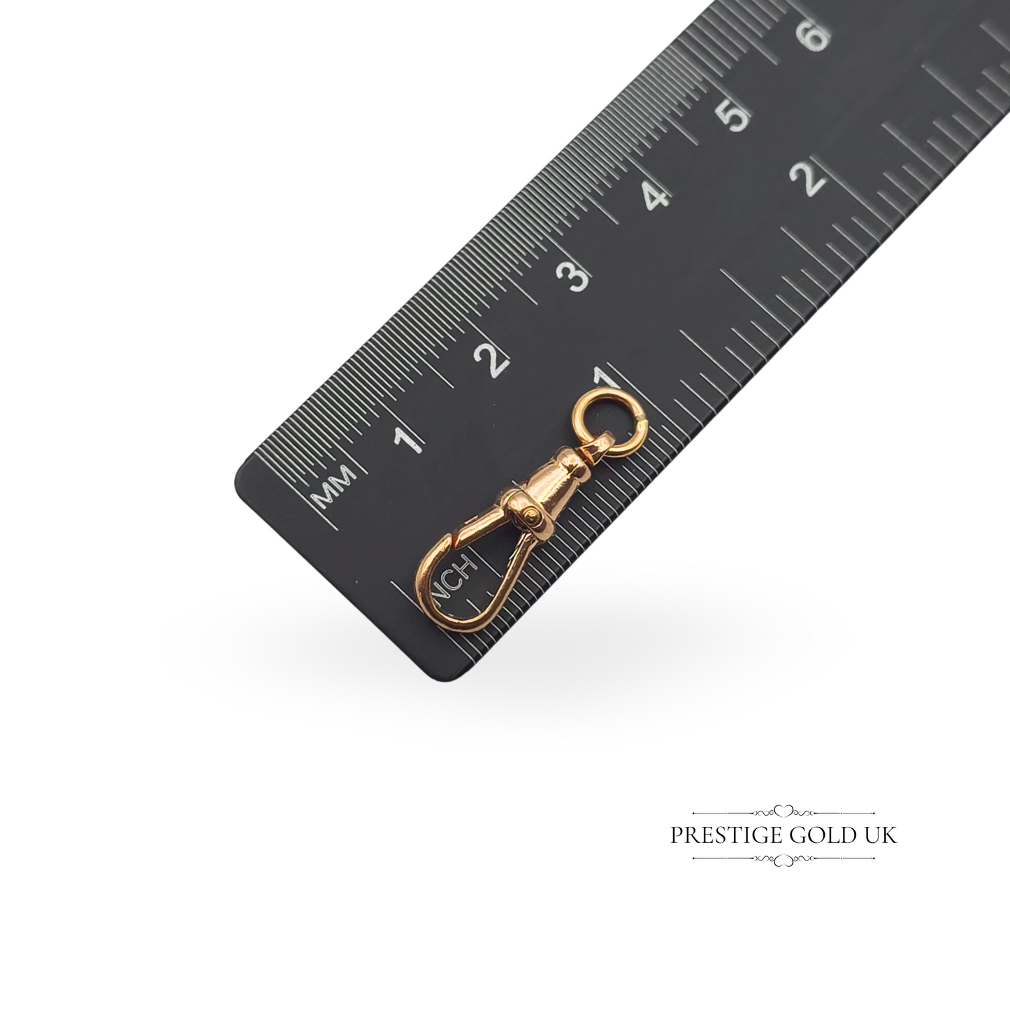 Antique 9ct Rose Gold Dog Clip for Albert Chain 21mm Tall