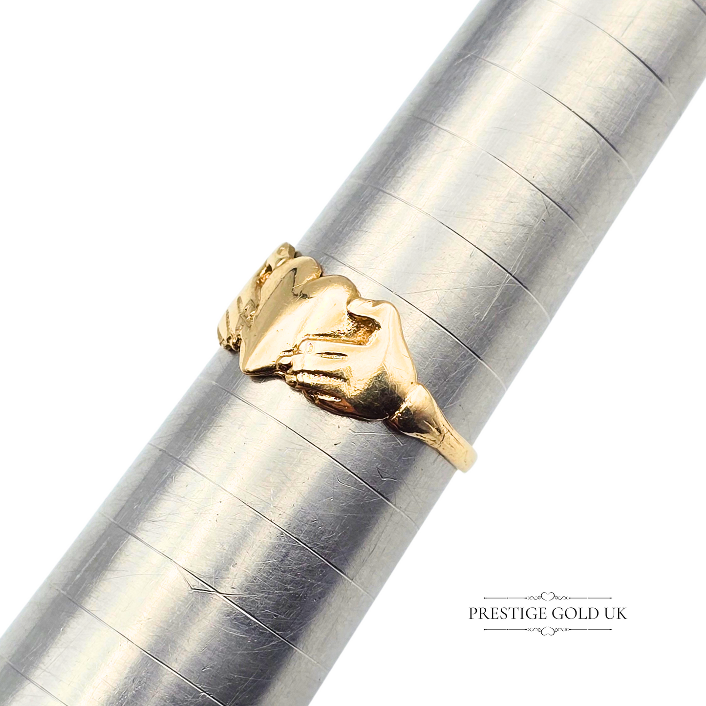 9ct Gold Claddagh Ring Irish Love Token UK R US 8.75 1982 London