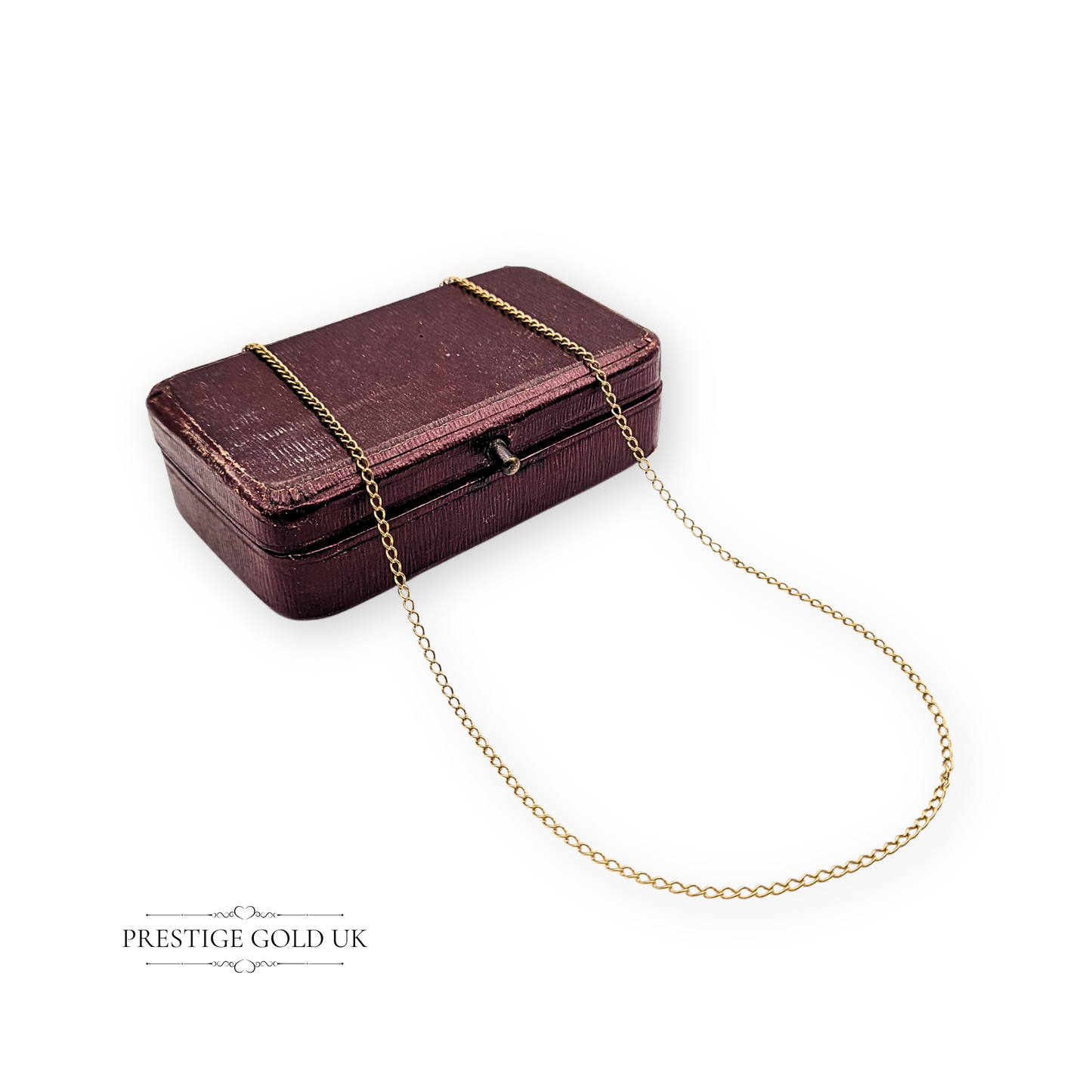 Clearance Item 22" Long Gold Curb Chain, Narrow  Lightweight Chain