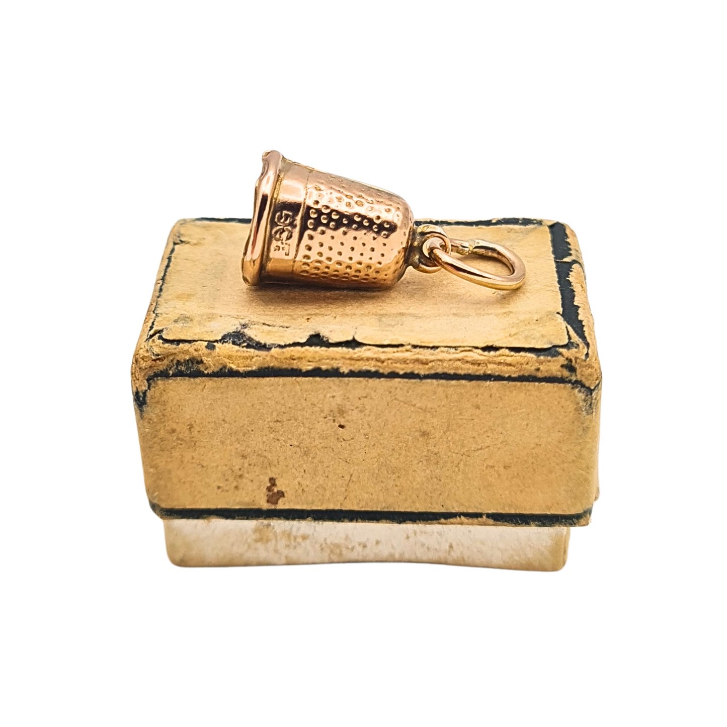 9ct Gold Tiny Thimble Charm Sewing Pendant