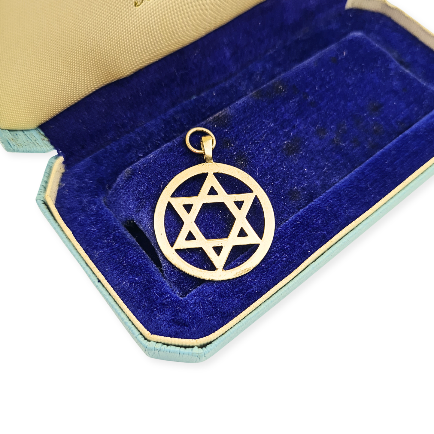 9ct Gold Star of David Pendant Sheffield Hallmark 1989 Solid Gold Jewish Pendant