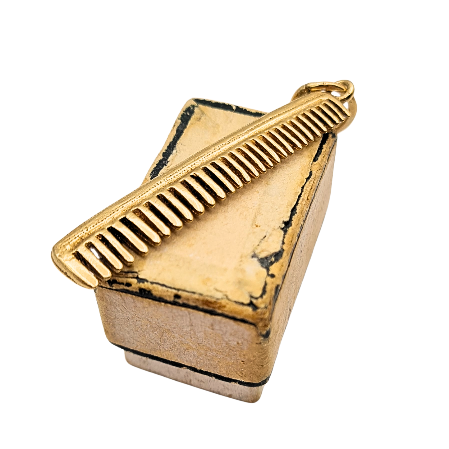 Large 9ct Gold Comb Pendant 4.1g London 1977 Hallmarked