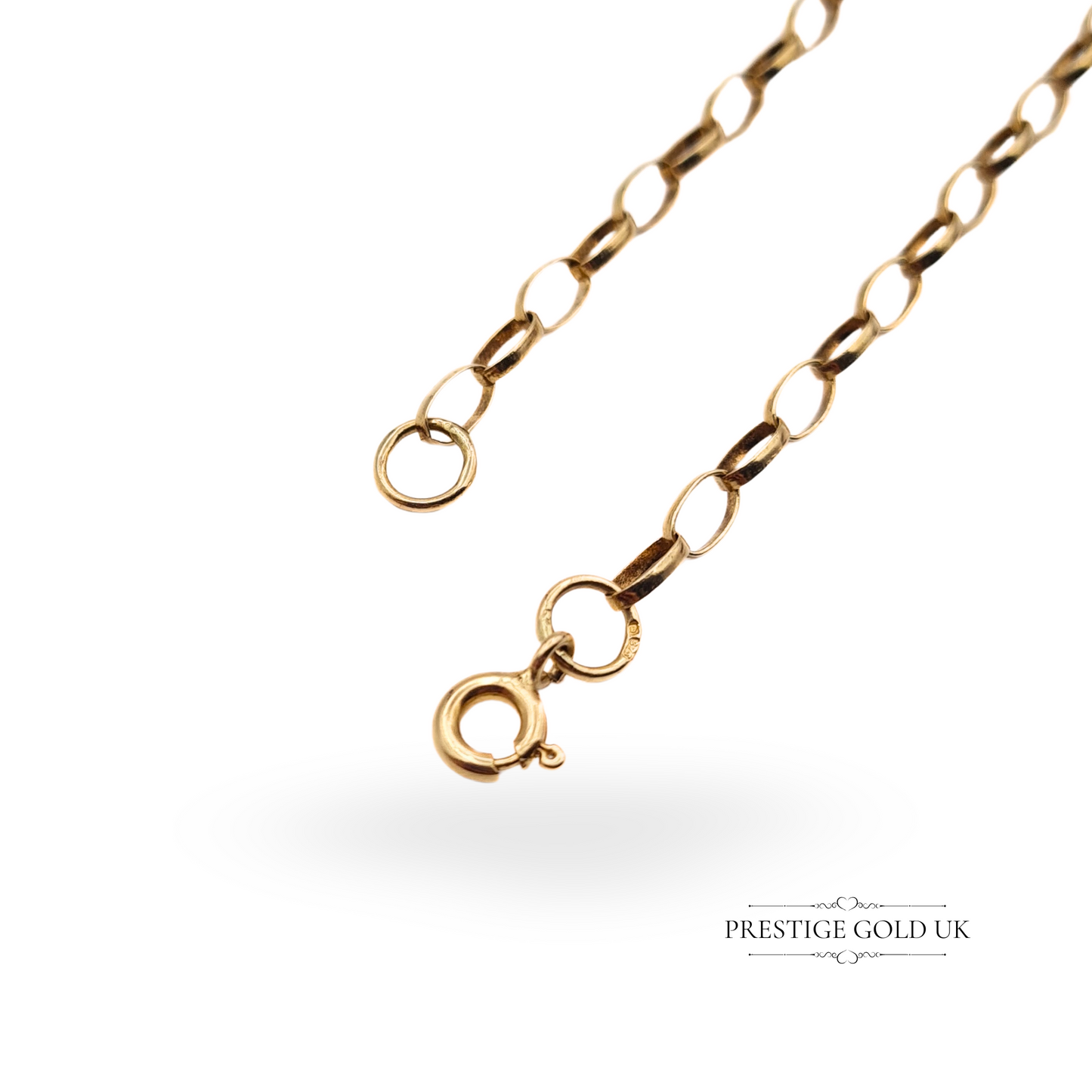 29" Inch Vintage 9ct Gold Belcher Chain Necklace, 29.5” (74cm) Long, 3mm Thick, Stamped 375, Solid Gold Chain