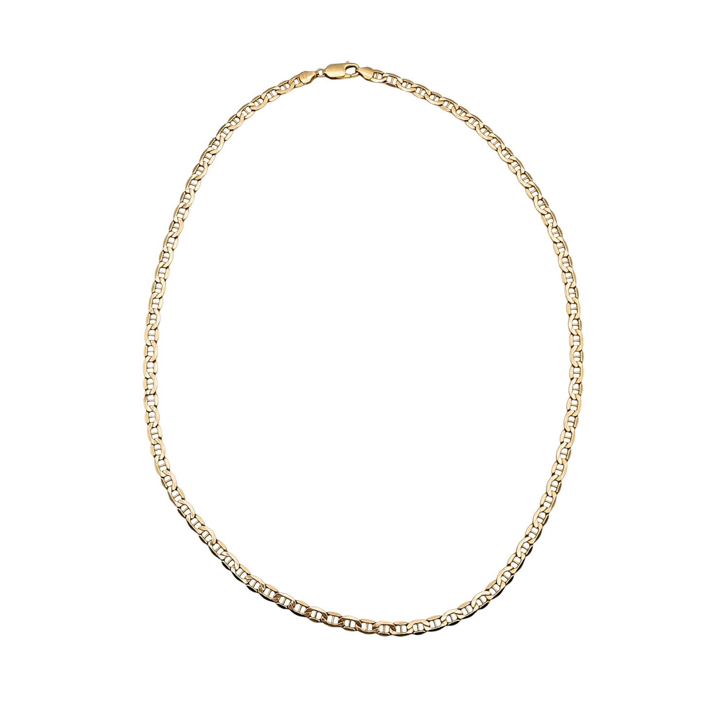 21" Long Large 9ct Gold Anchor Chain Necklace,  Lobster Clasp