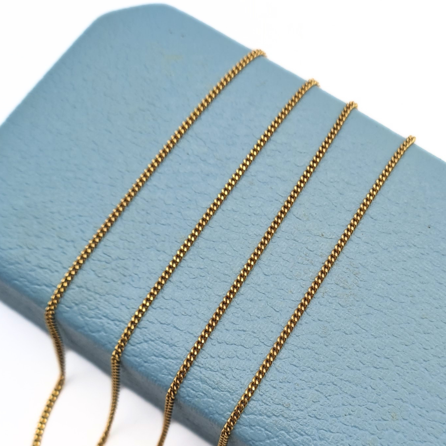 18 " Long 9ct Fine Gold Curb Chain Necklace  46cm Fully Hallmarked