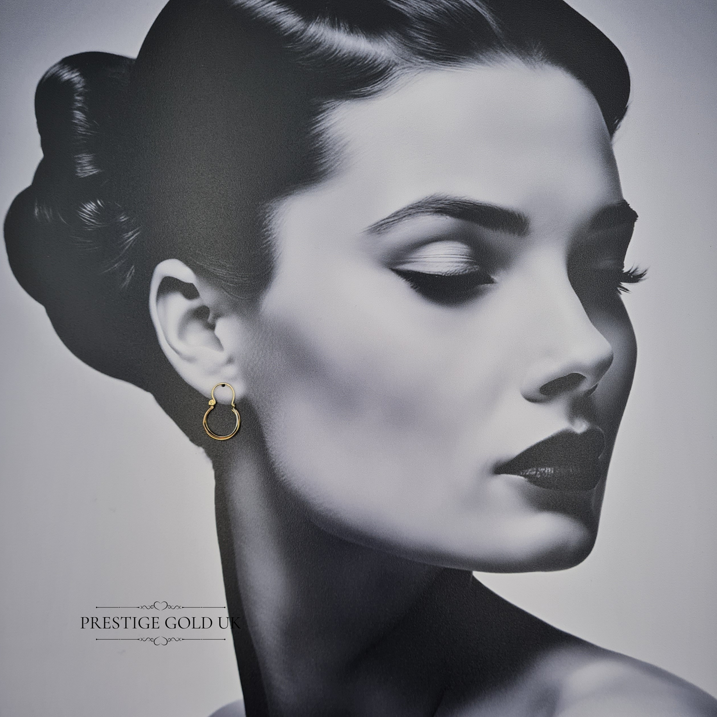 9ct Gold Tri Colour Hoop Earrings, 3 Strand Wire Earrings