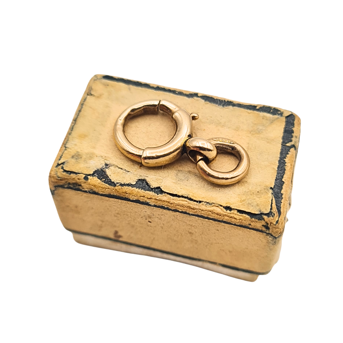 Large Antique 9ct Gold Bolt Ring Clasp