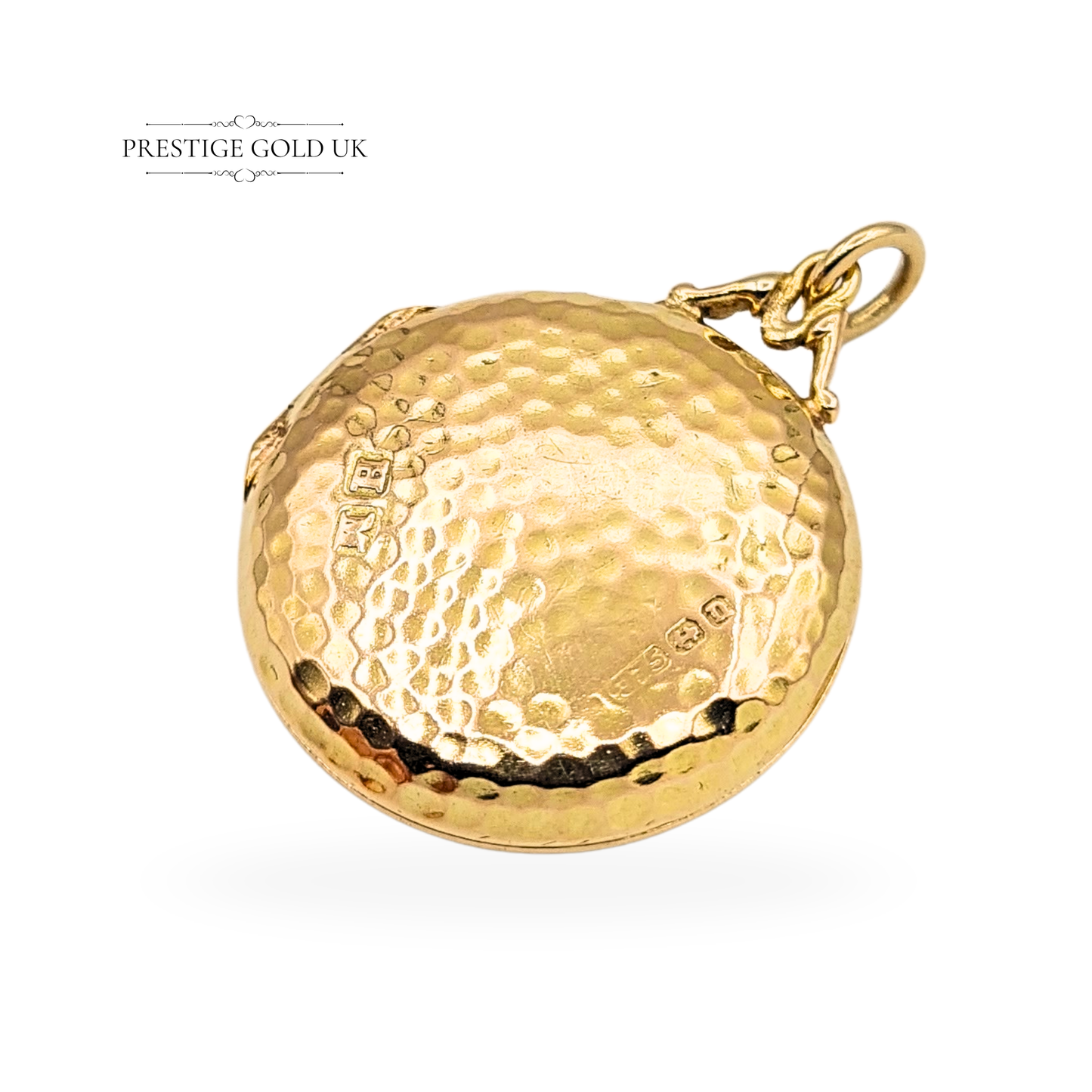 Antique 9ct Gold Hammered Locket, Birmingham 1928, 2.85g