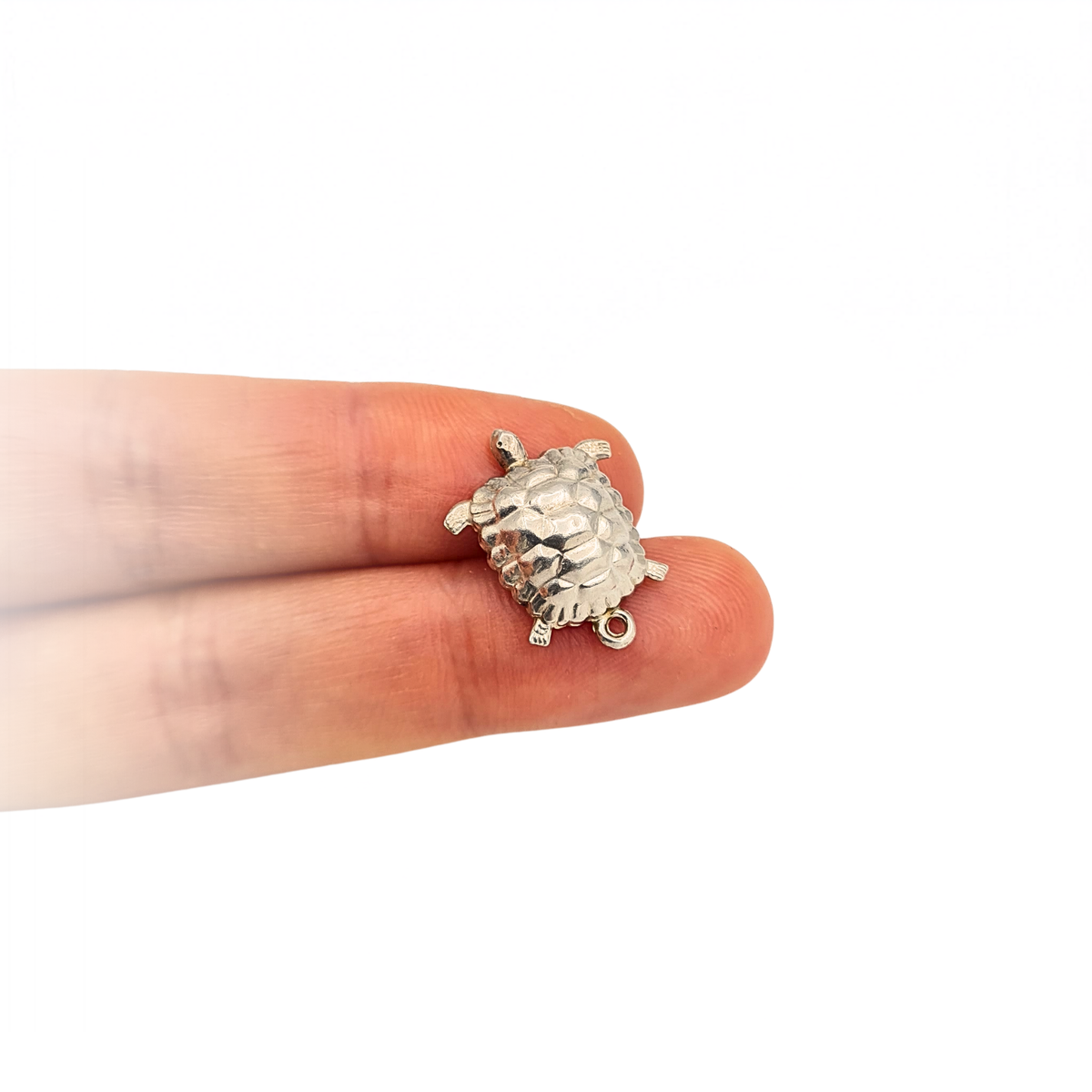 Sterling Silver Sea Turtle Charm Puffy Hollow Charm  Birmingham
