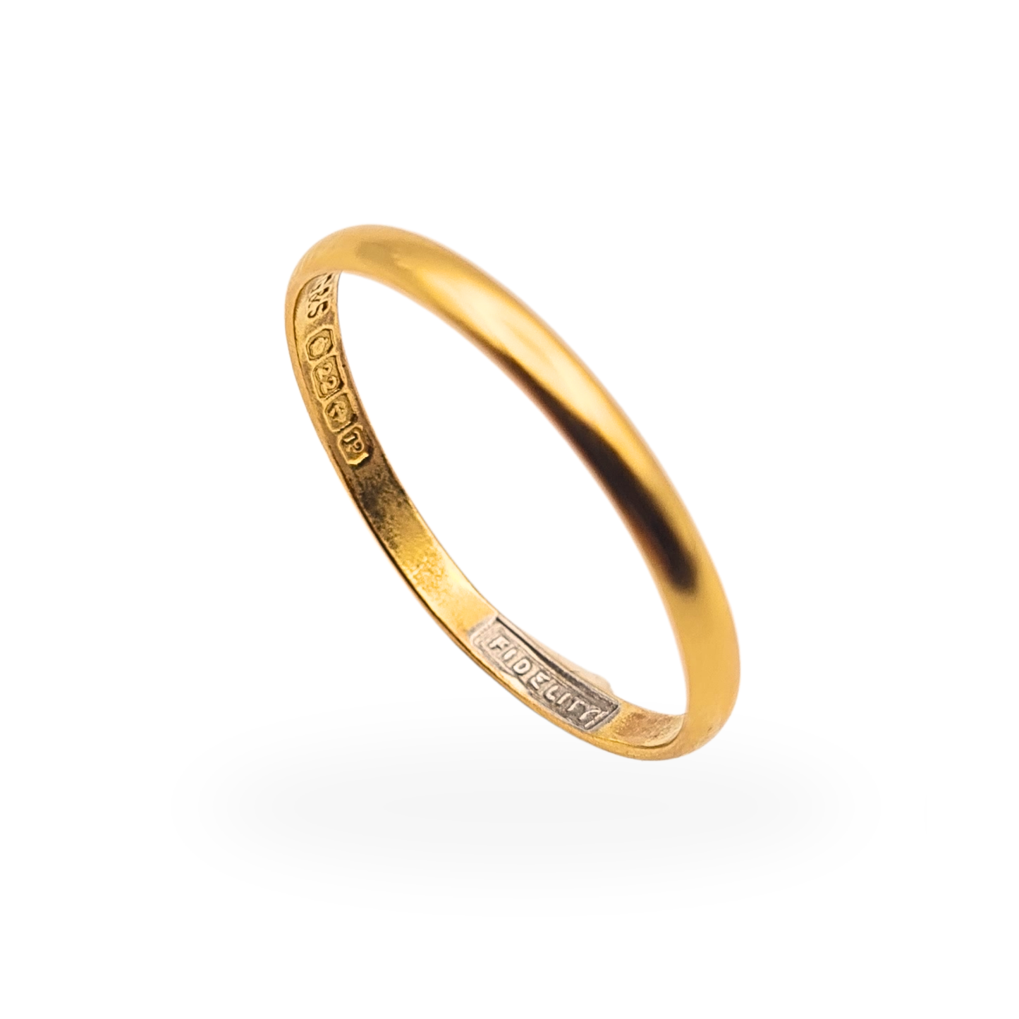 22ct Gold Vintage Wedding Band Ring 1939 UK O US 7 1/4