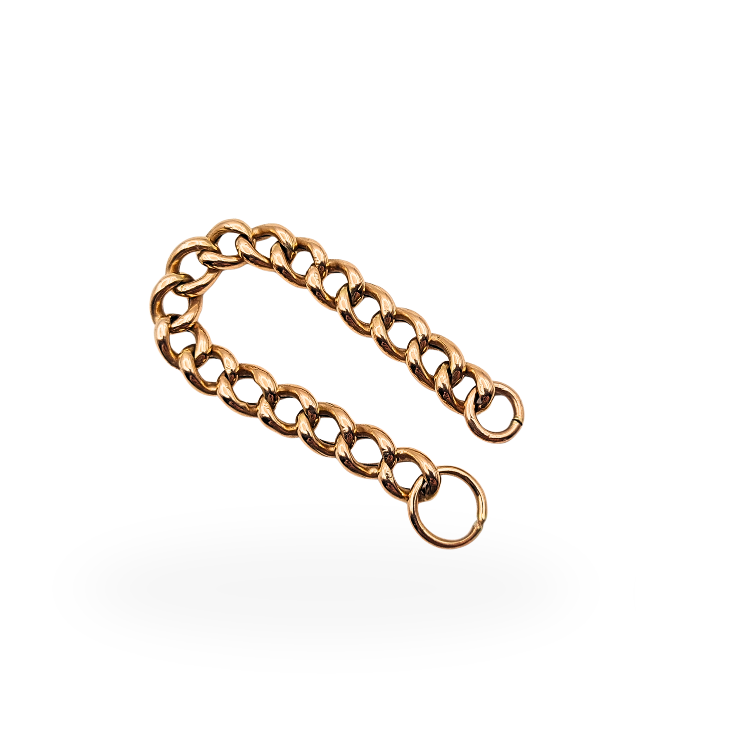 4.5" Long Rose Gold Albert Chain Necklace Extender 11cm