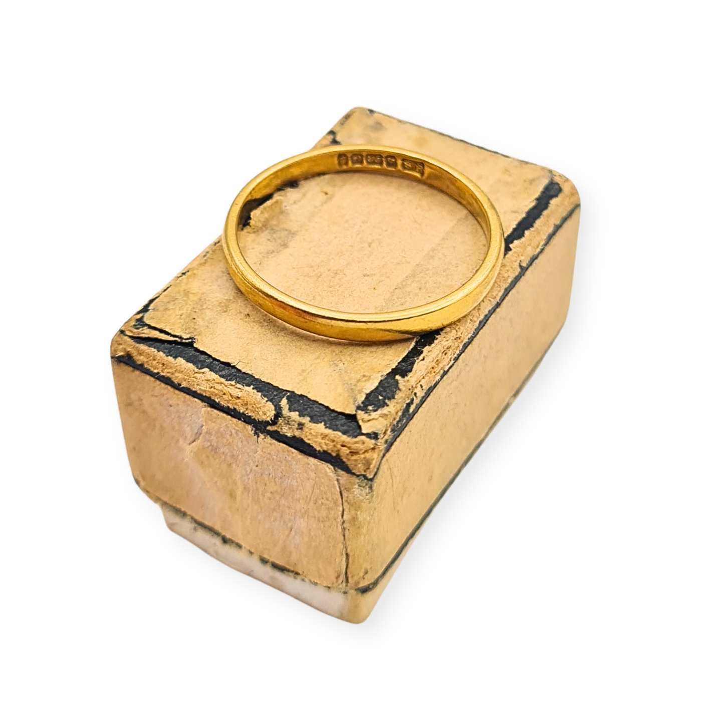 22ct Gold Wedding Band Ring 2mm Stacking Band Birmingham Hallmark UK K US 5¼