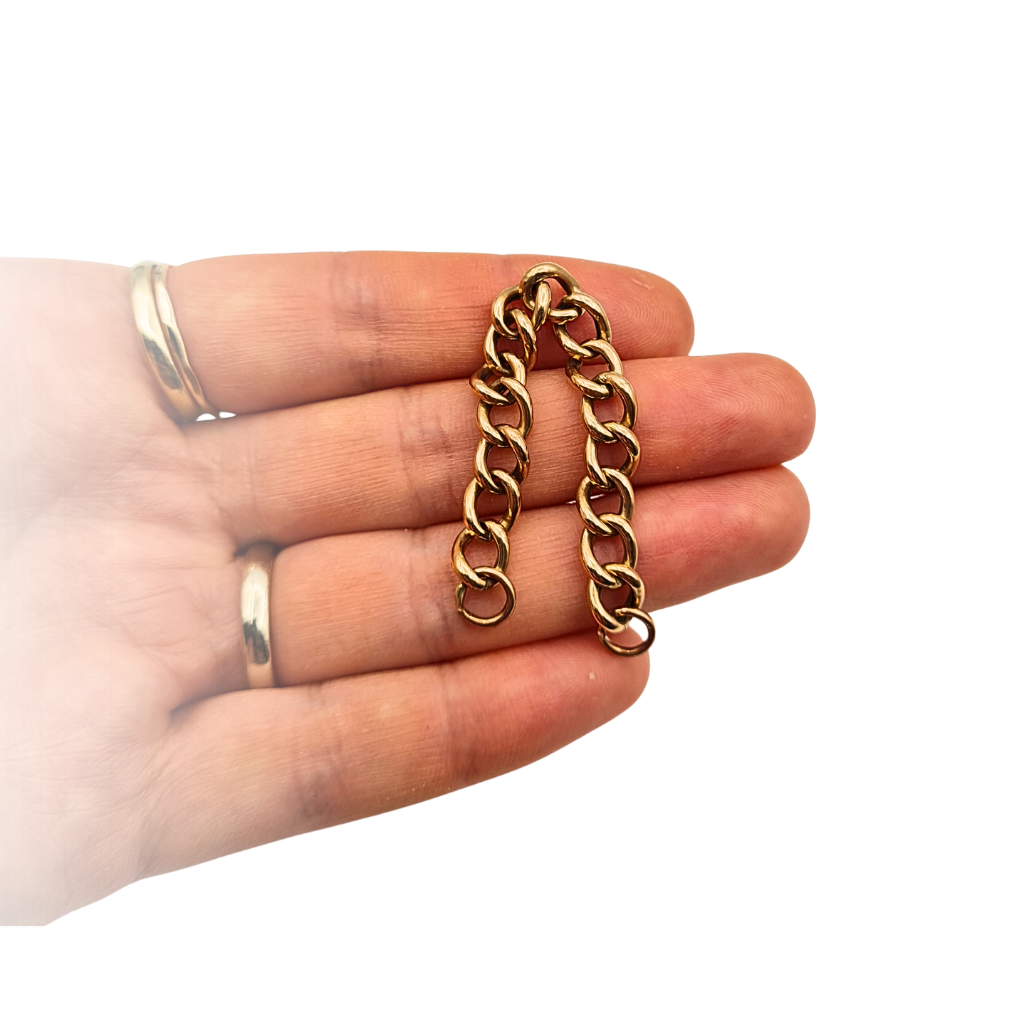3 1/2" Rose Gold Curb Chain Extender Charm Dropper Necklace Extension 9cm
