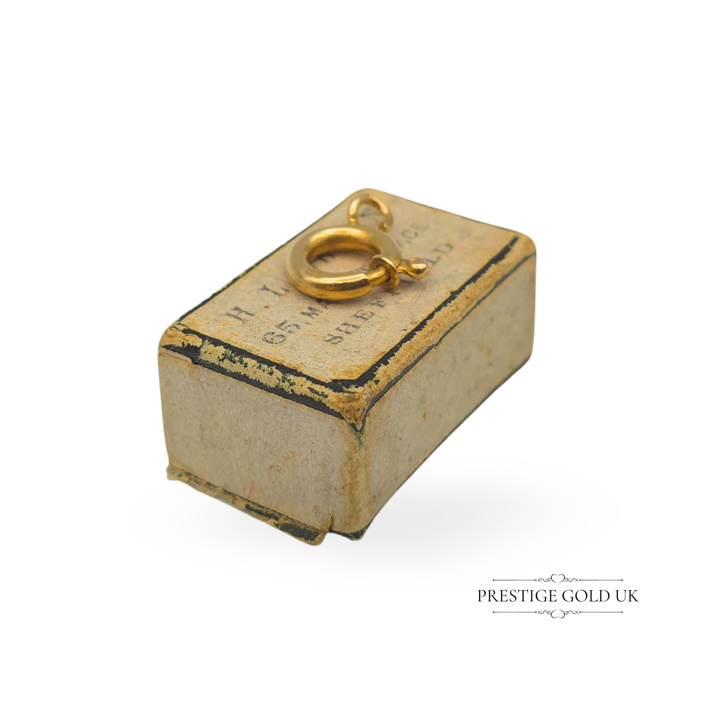 Large 18ct Gold Large Spring Ring Clasp Or Bolt Ring