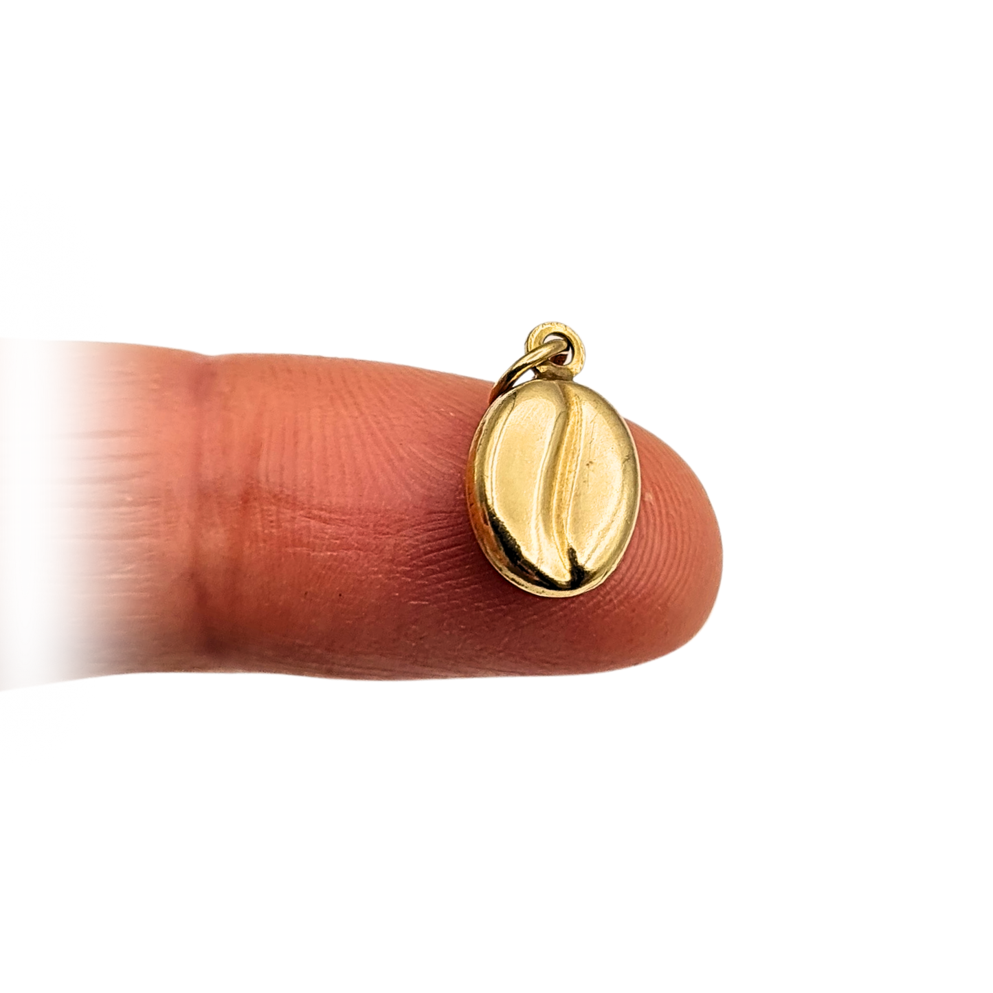 9ct Gold Coffee Bean Charm, Coffee Lover Gift