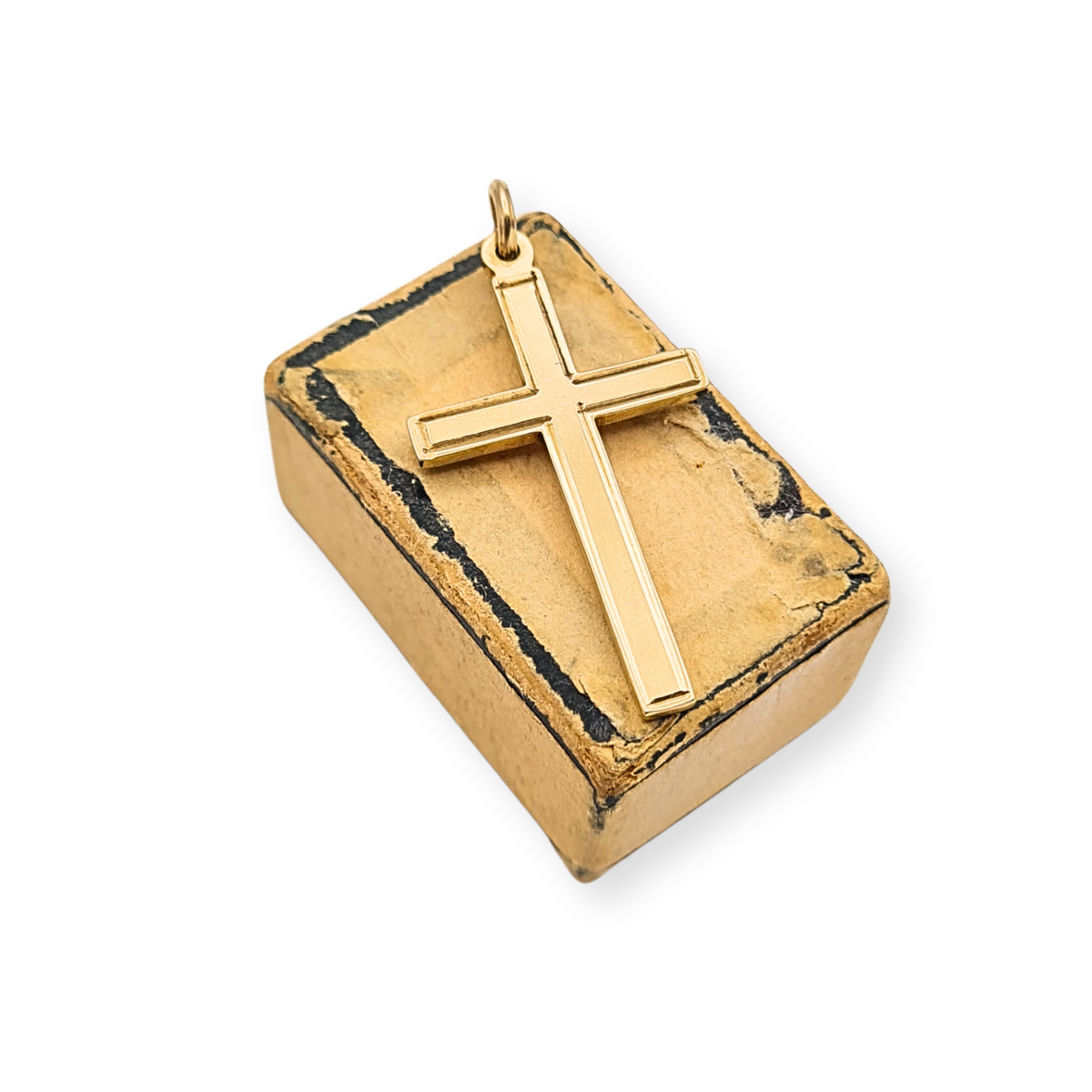 9ct Solid Gold Cross Pendant Christian Crucifix, London 1995 Hallmark