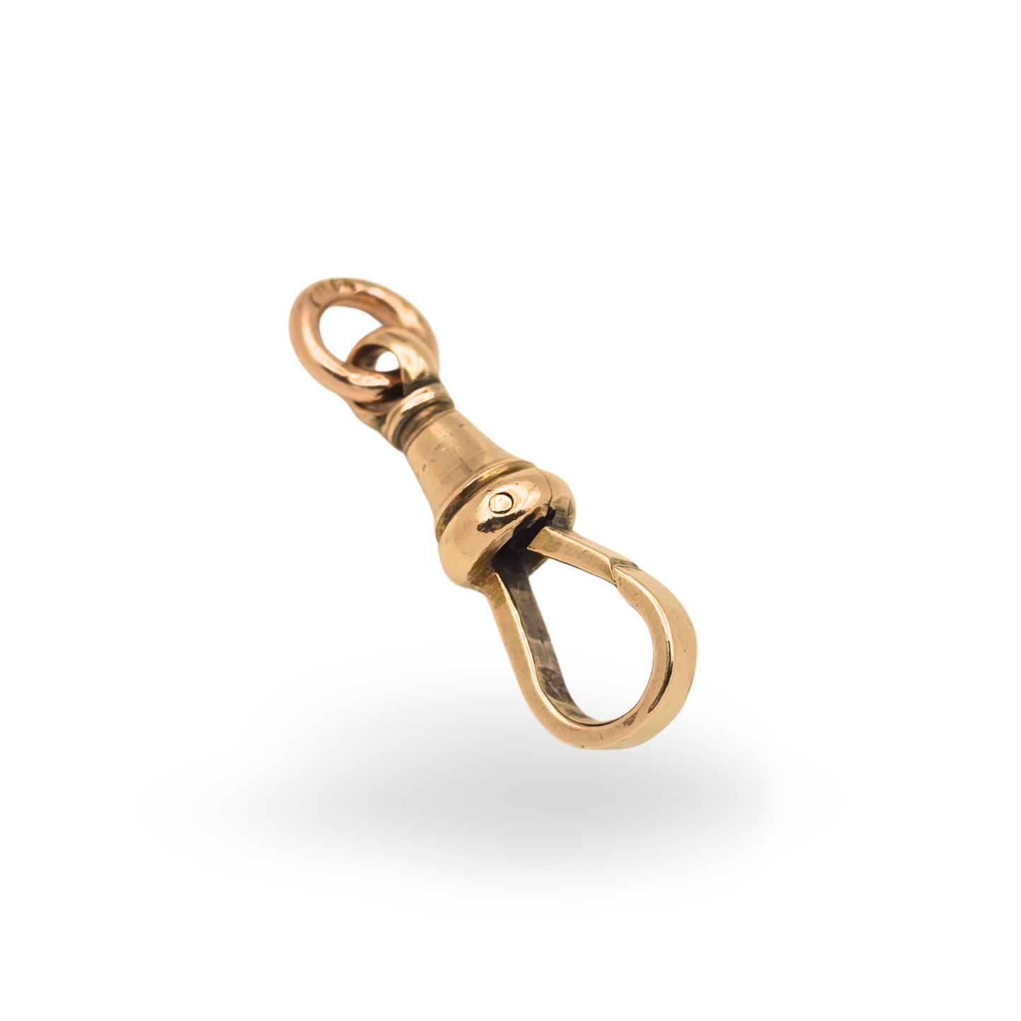 9ct Yellow Gold Albert Chain Dog Clip,  Medium Flat Side Charm Clasp