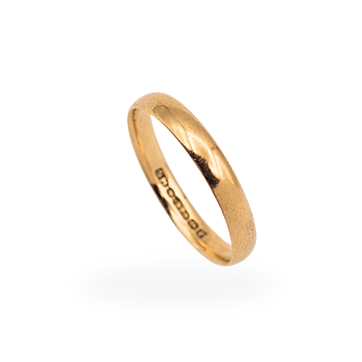 1930's 9ct Gold Wedding Band, Birmingham Hallmark, Size J 1/2 US 5 1/4