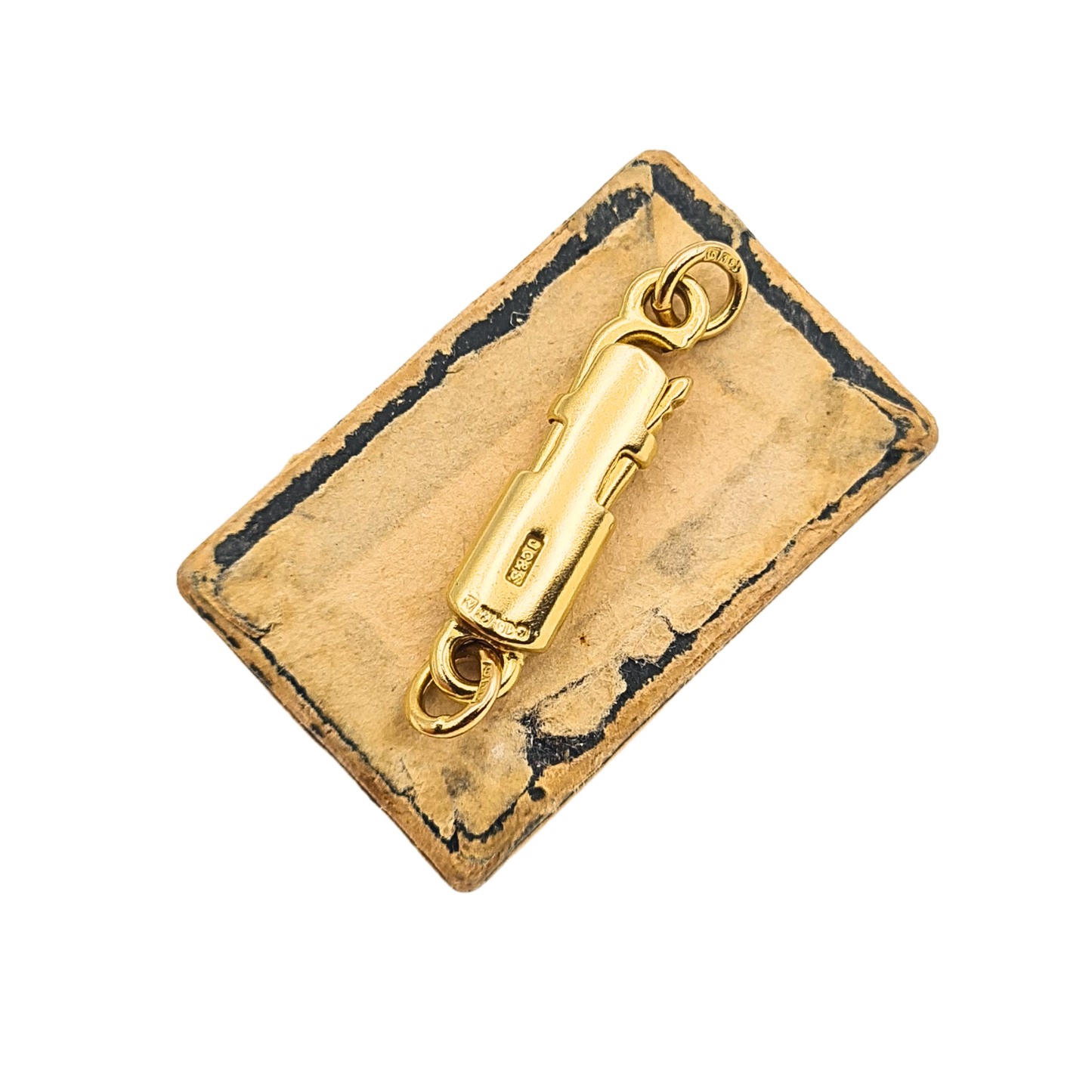 Quality 18ct Gold Fish Hook Box Clasp Birmingham 1987 21mm