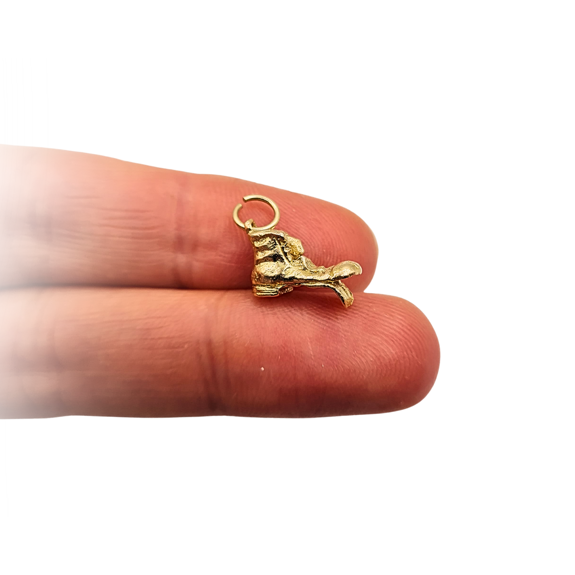 Small 9ct gold walking boot charm fully hallmarked vintage 12mm
