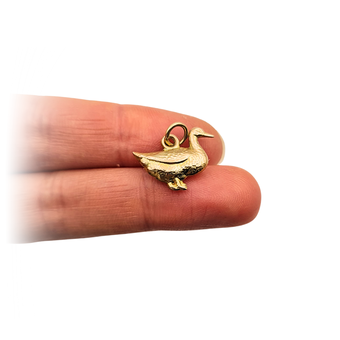 9ct Gold Duck Charm, Puffy Hollow