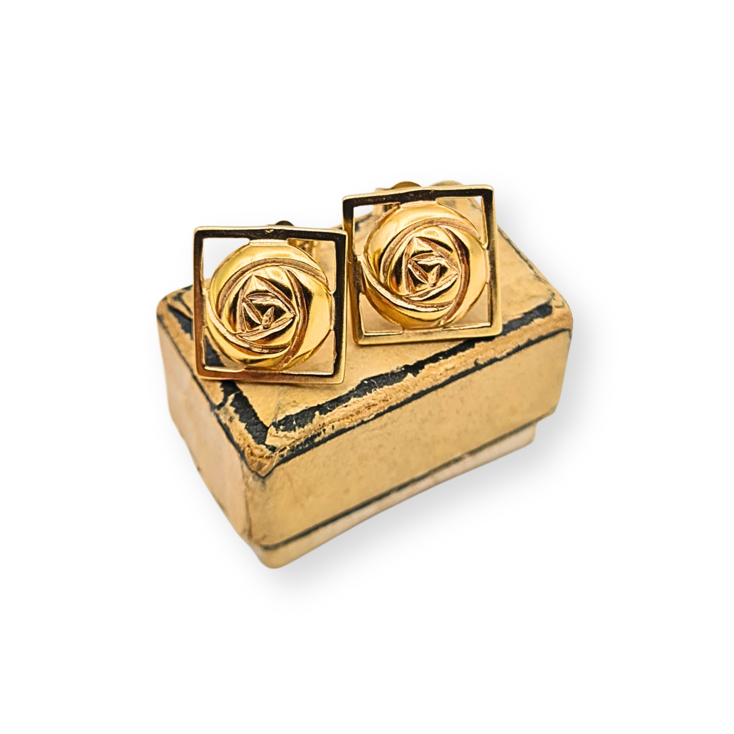 9ct Gold Kit Heath Glasgow Rose Stud Earrings Charles Rennie Mackintosh Style