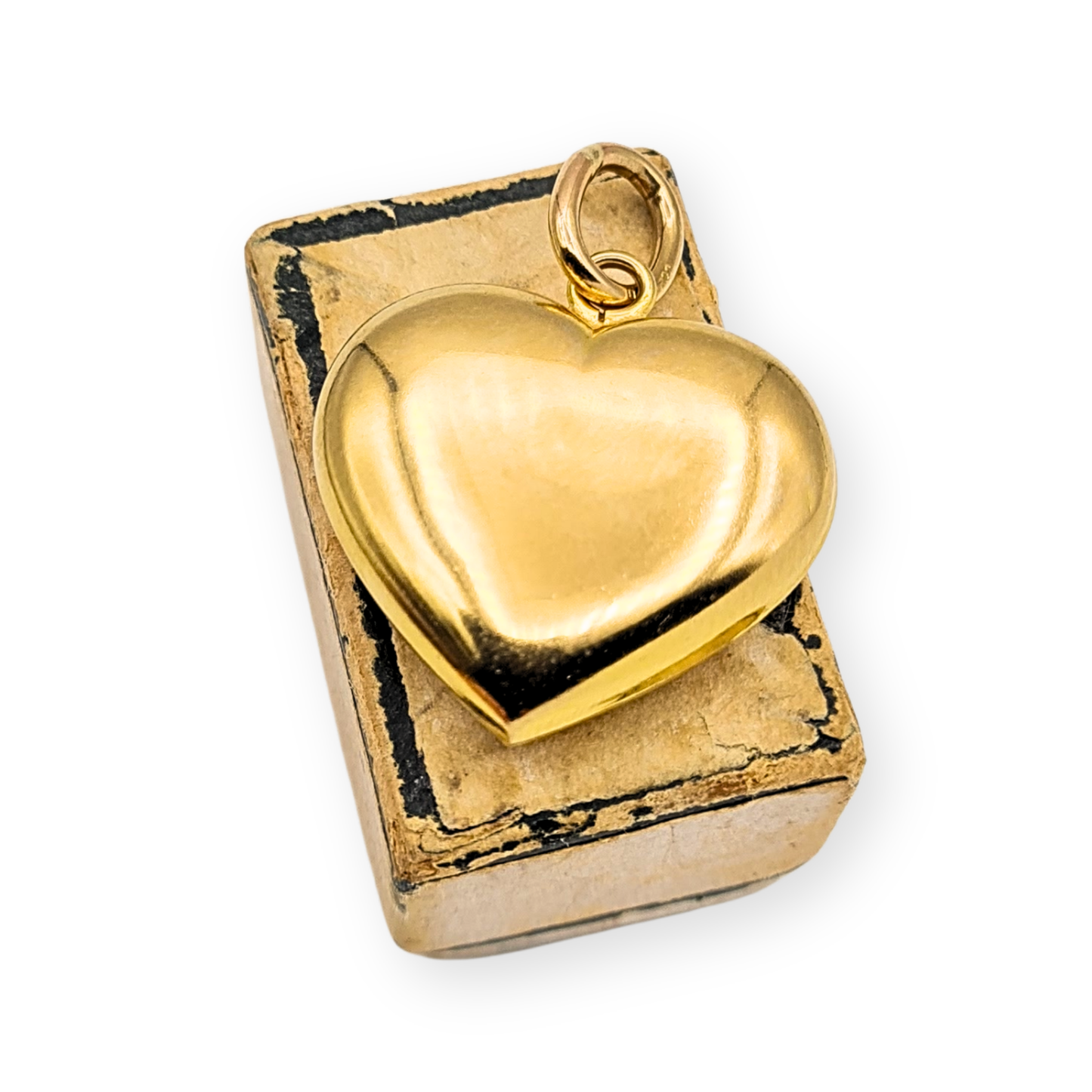 Large 9ct Gold Heart Pendant, Fully Hallmarked, Hollow construction