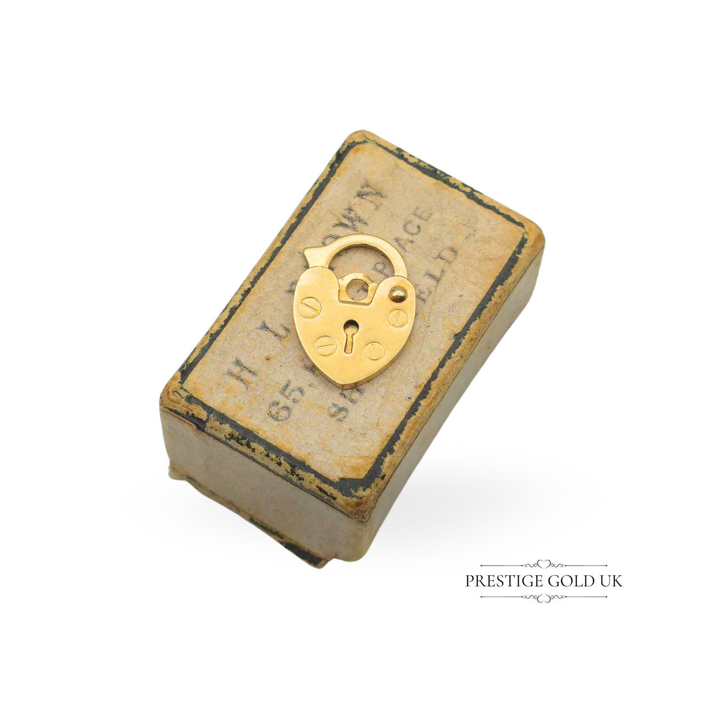 Tiny 9ct Gold Heart Padlock Clasp