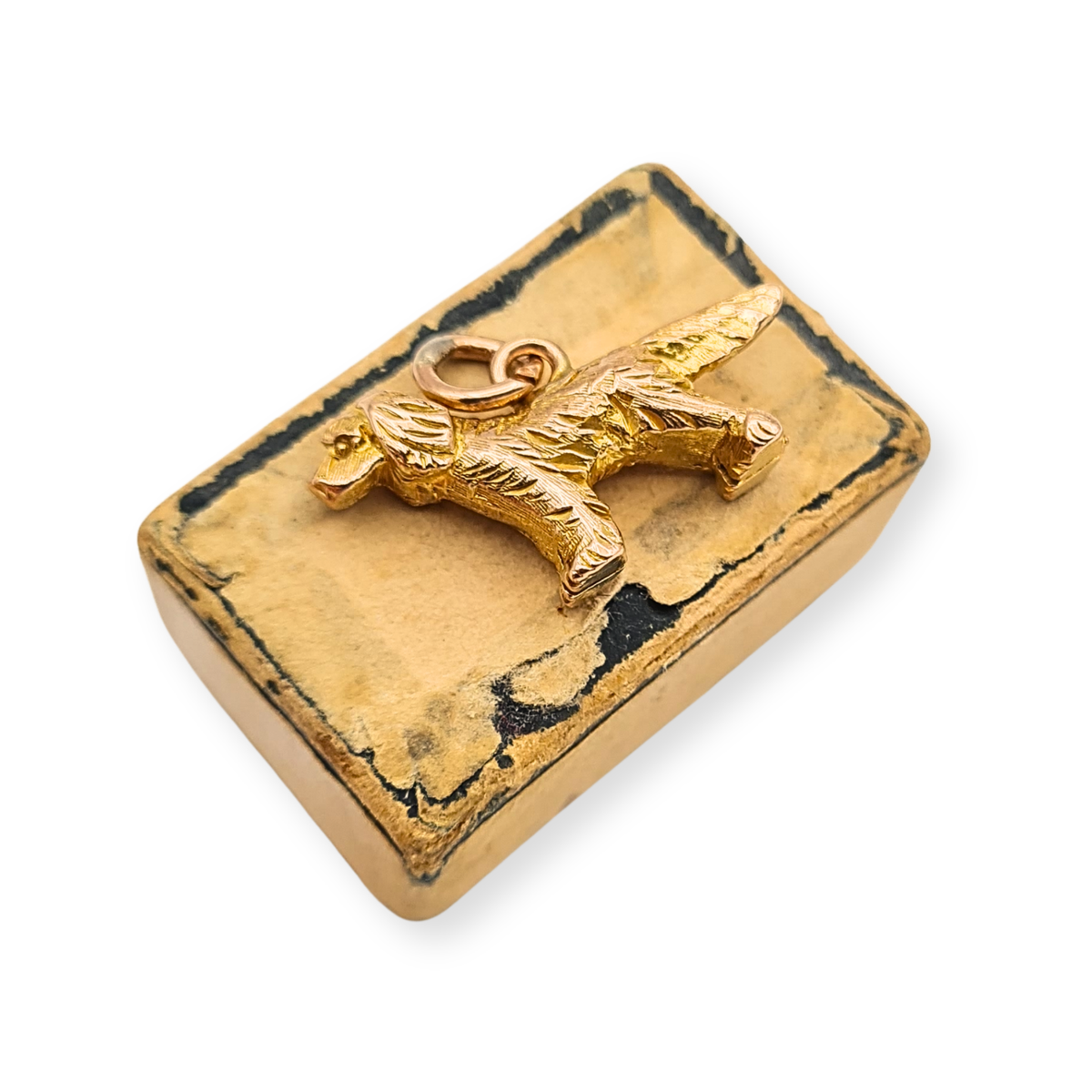 9ct Gold Red Setter Dog Charm Solid Hand Engraved Pendant