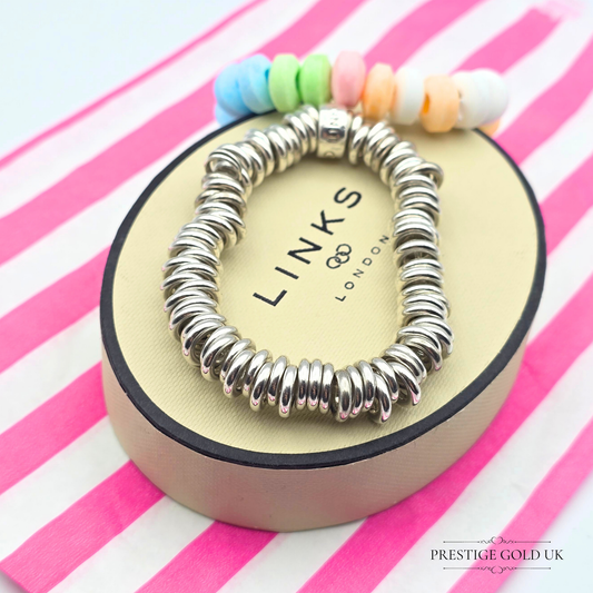 5 1/2" Refurbished Links of London Authentic Sweetie Bracelet,  (14cm) Long