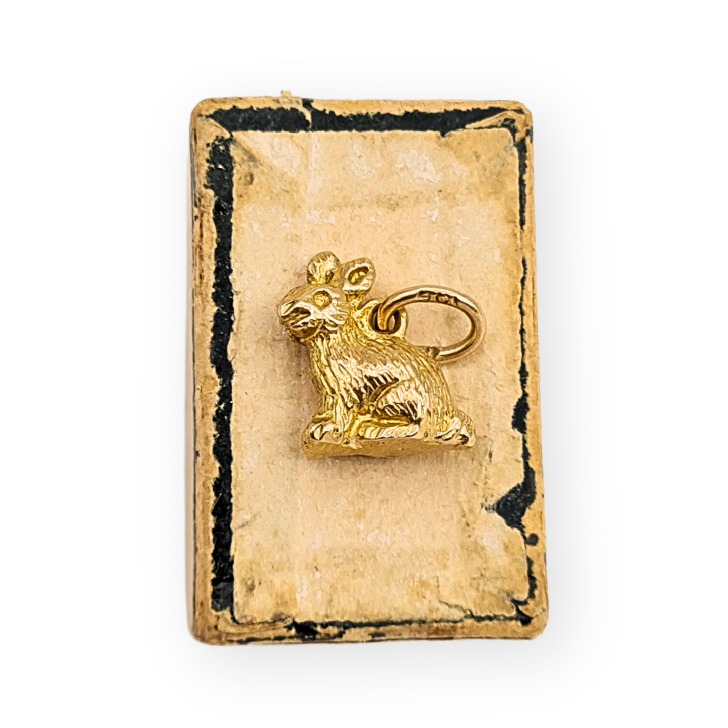 9ct Solid Gold Rabbit Charm, Stamped 9ct, Tiny Bunny Pendant