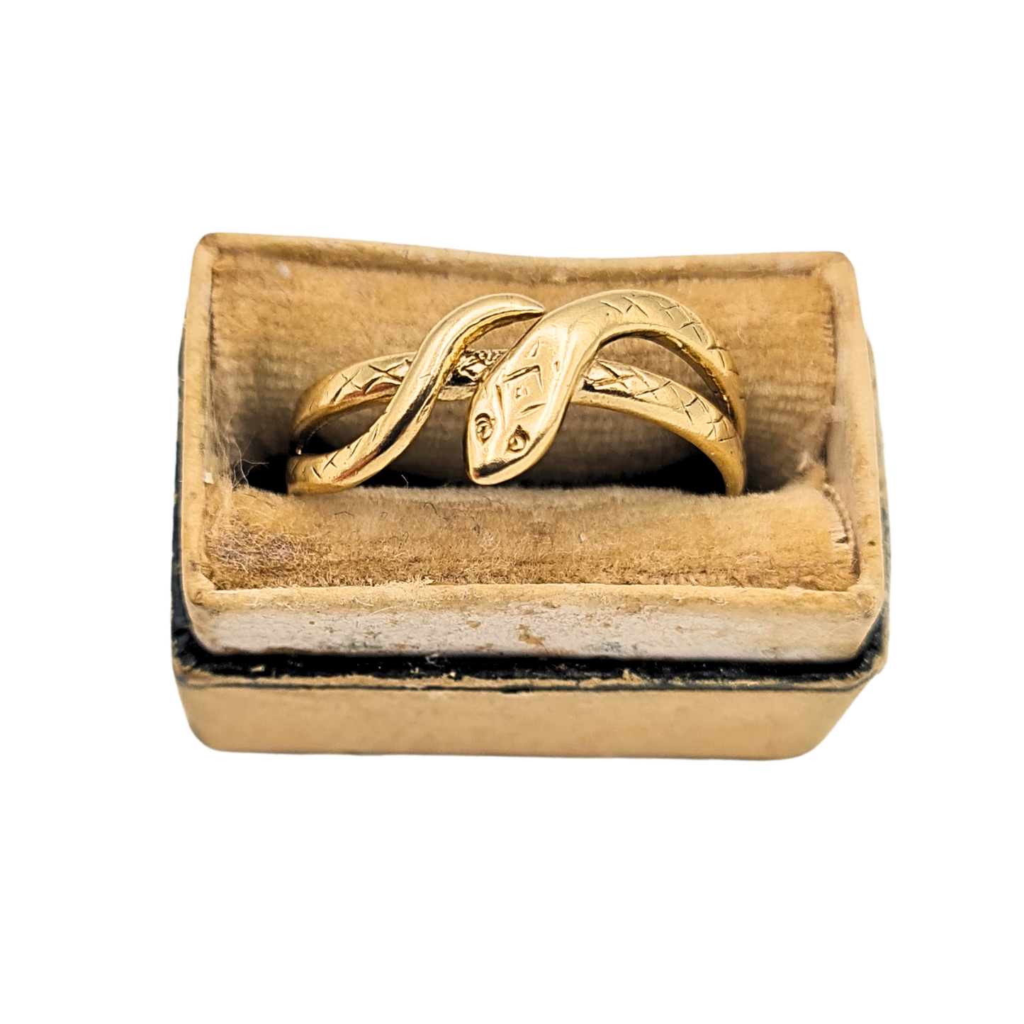 9ct Gold Small Snake Ring Birmingham Hallmarked 1986 UK O US 7.25