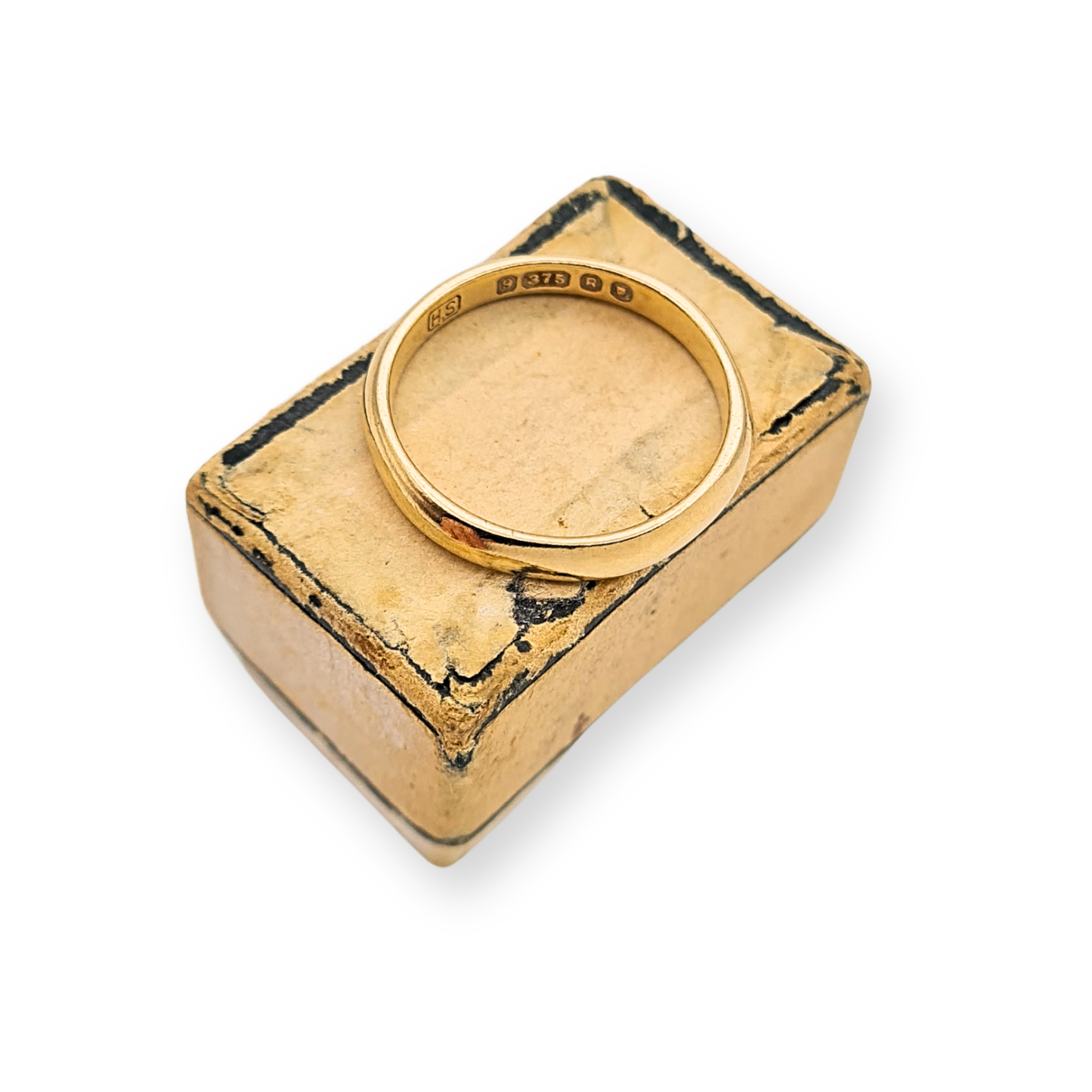 9ct Gold Wedding Band, London 1952  Size I 1/2 US 4 3/4