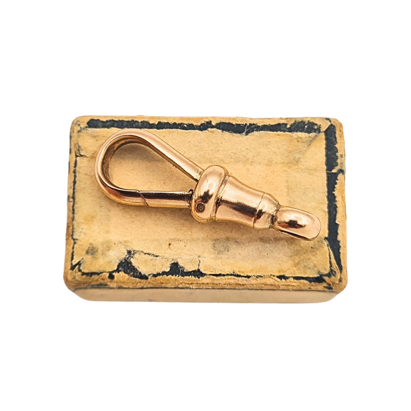 9ct Rose Gold Antique Albert Chain Dog Clip Large Gold Clasp 24mm