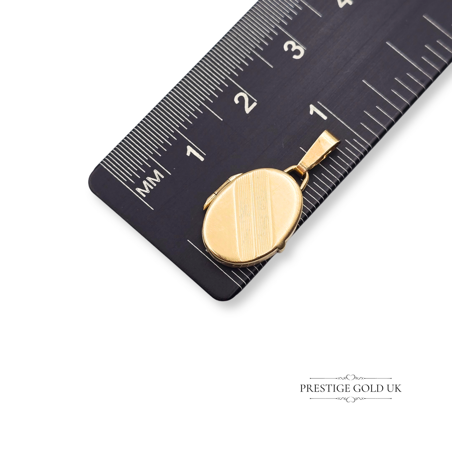 Tiny 9ct Gold  Oval Locket, Lightweight  Opening Pendant, Dainty Gold Charm