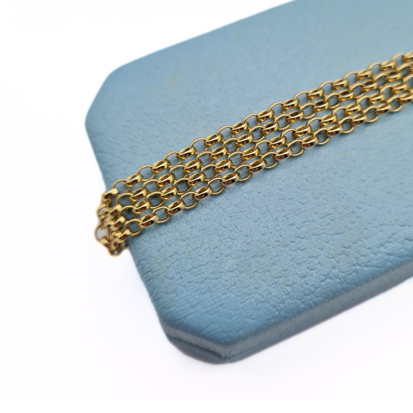 20" 9ct Gold Belcher Chain Necklace Birmingham 1978 Hallmarked