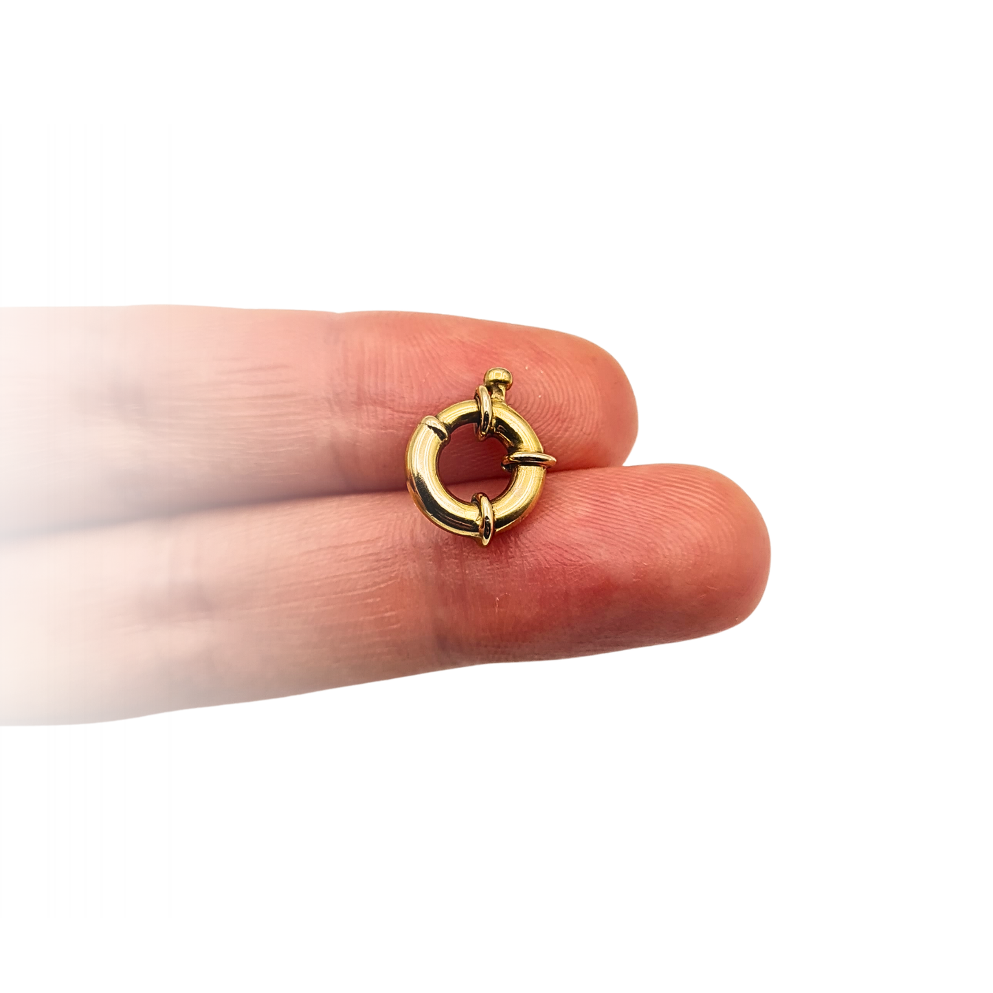 Large 9ct Yellow Gold Large Bolt Ring Clasp 10mm Vintage Sailor Clasp