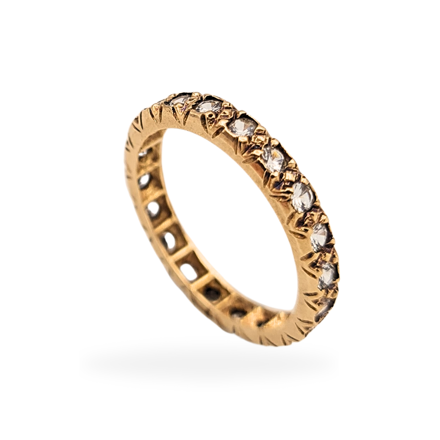 9ct Gold Full Eternity Spinel Ring, UK L 1/2 US 6 1/4